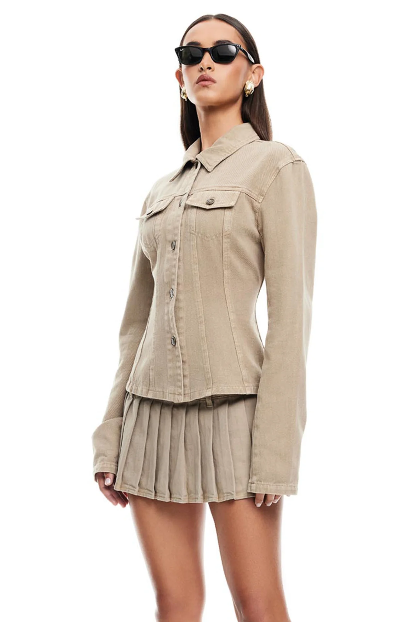 LIONESS Rider Mini Skort Beige - Image 5