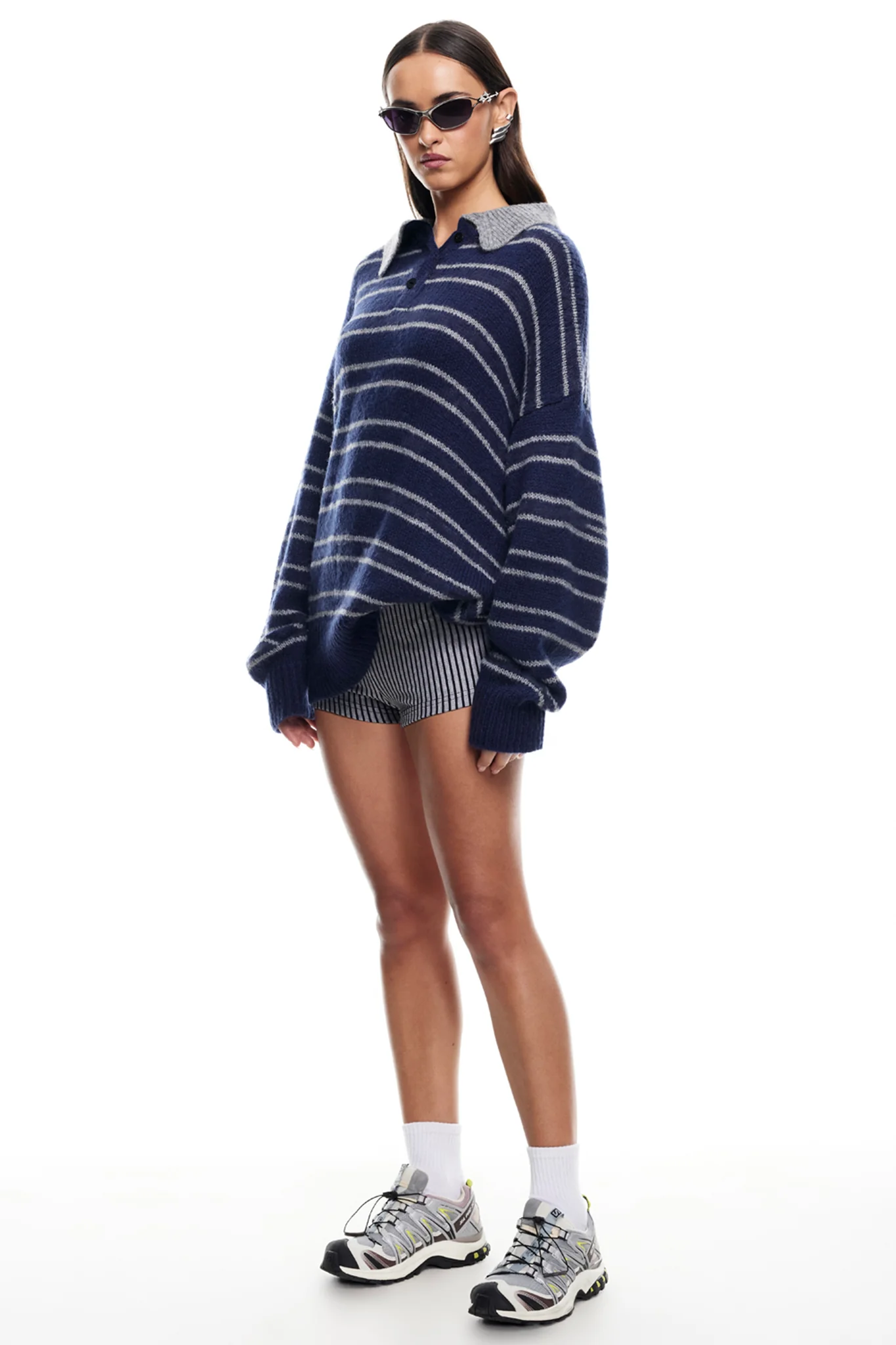 LIONESS Rising Sun Jersey Sweater Navy - Image 2