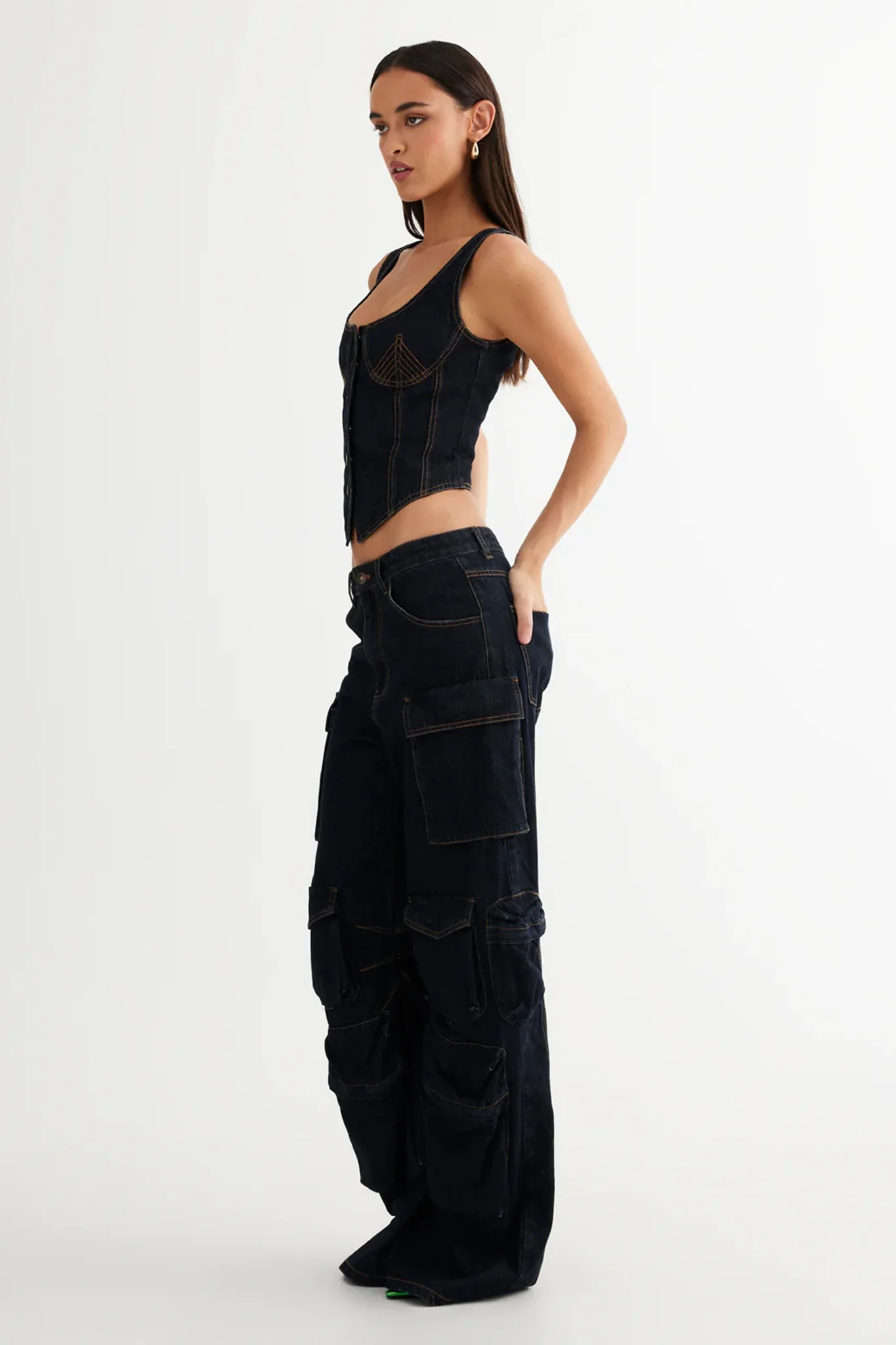LIONESS Smokeshow Jeans Dark Denim - Image 2
