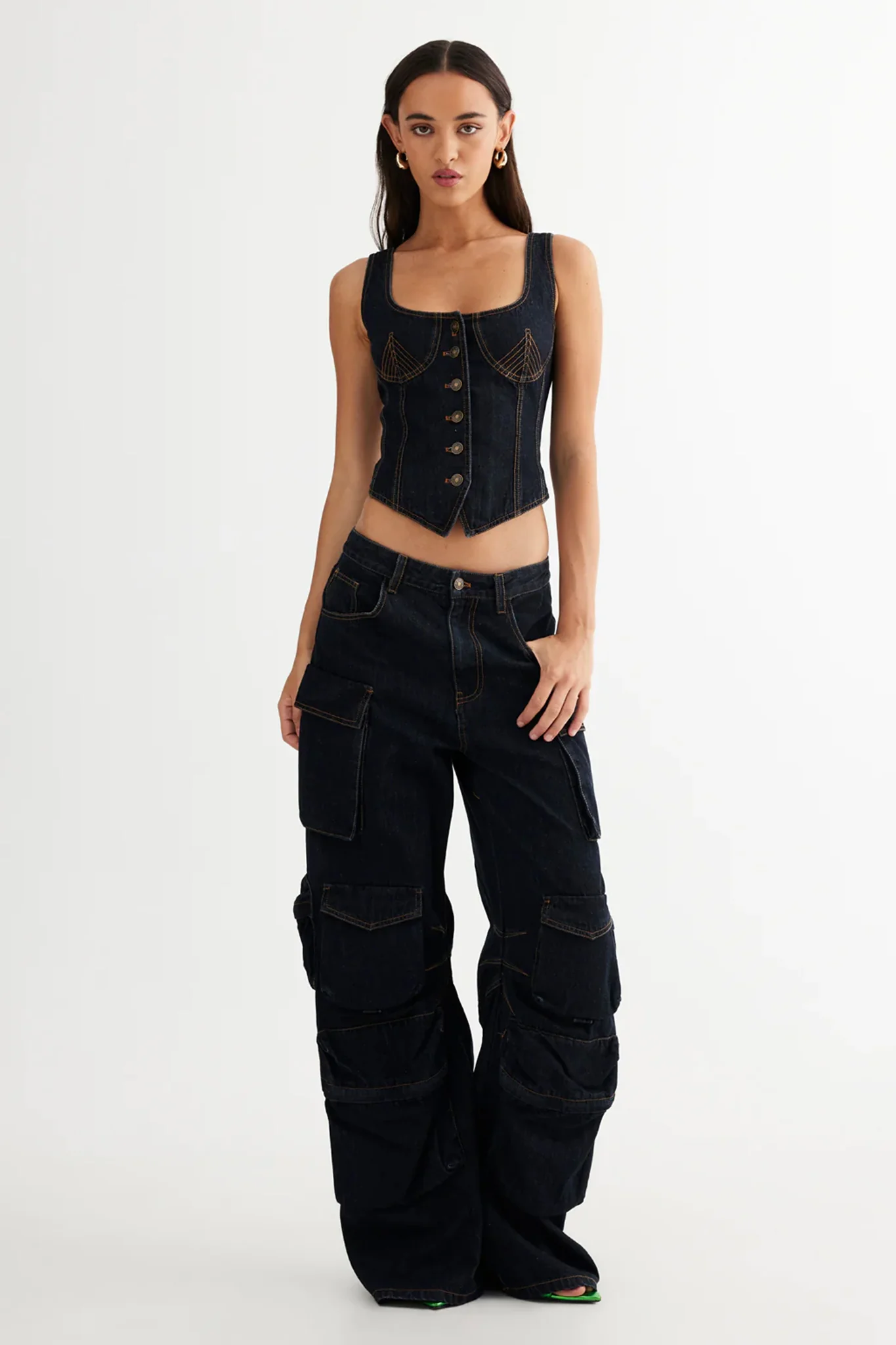 LIONESS Smokeshow Jeans Dark Denim - Image 3