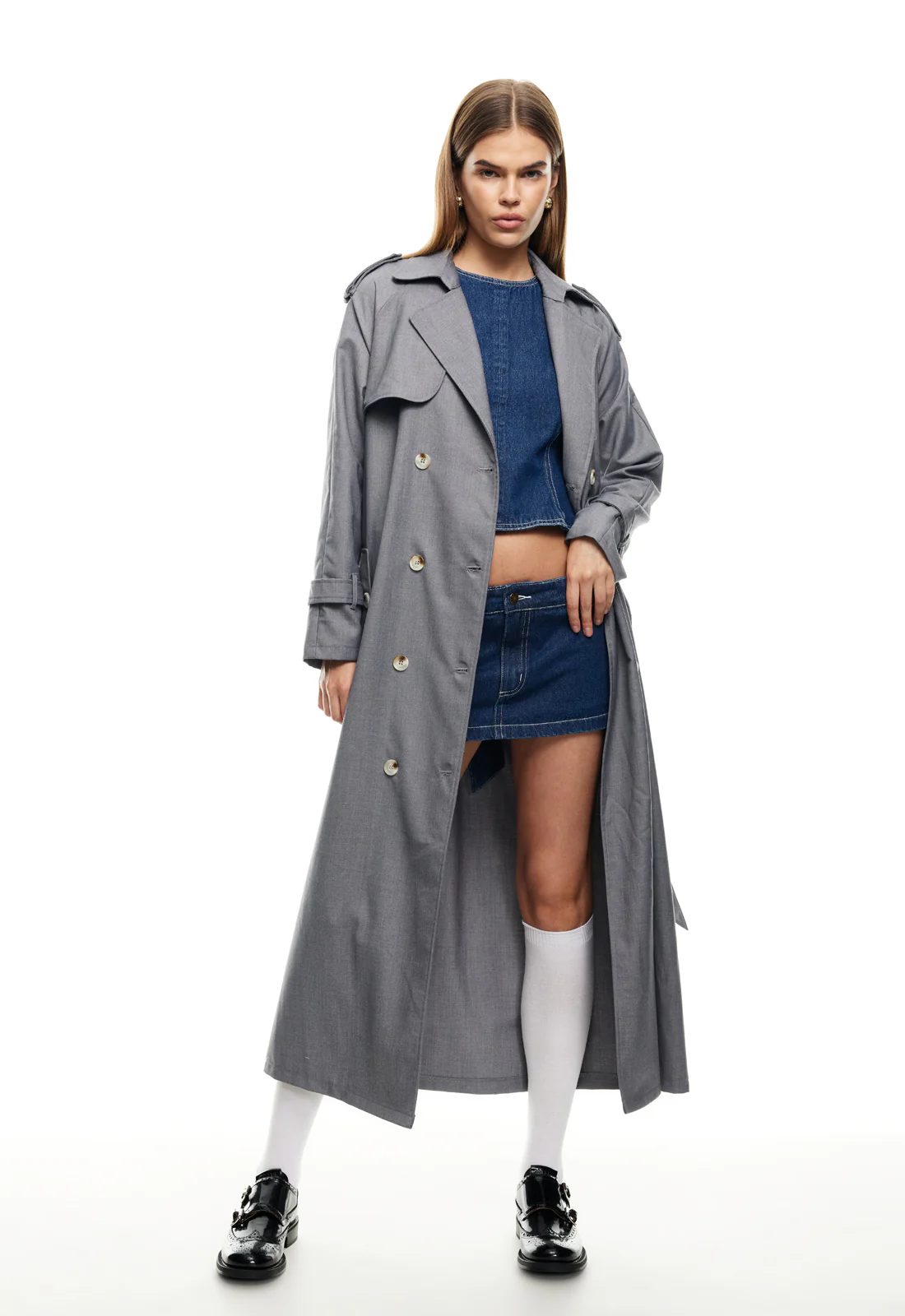 LIONESS Trencherous Coat Slate - Image 3