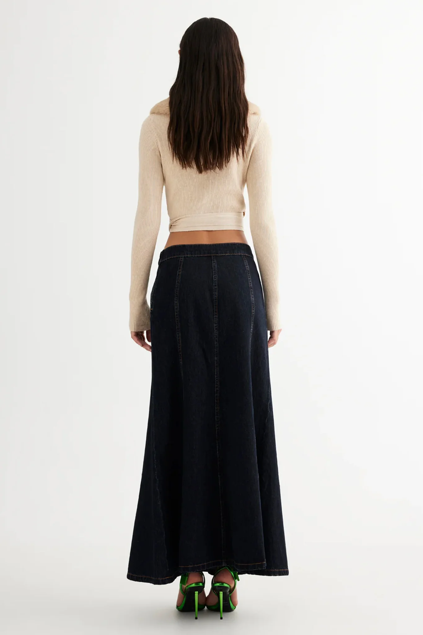 LIONESS Wyoming Denim Skirt Dark Denim - Image 2