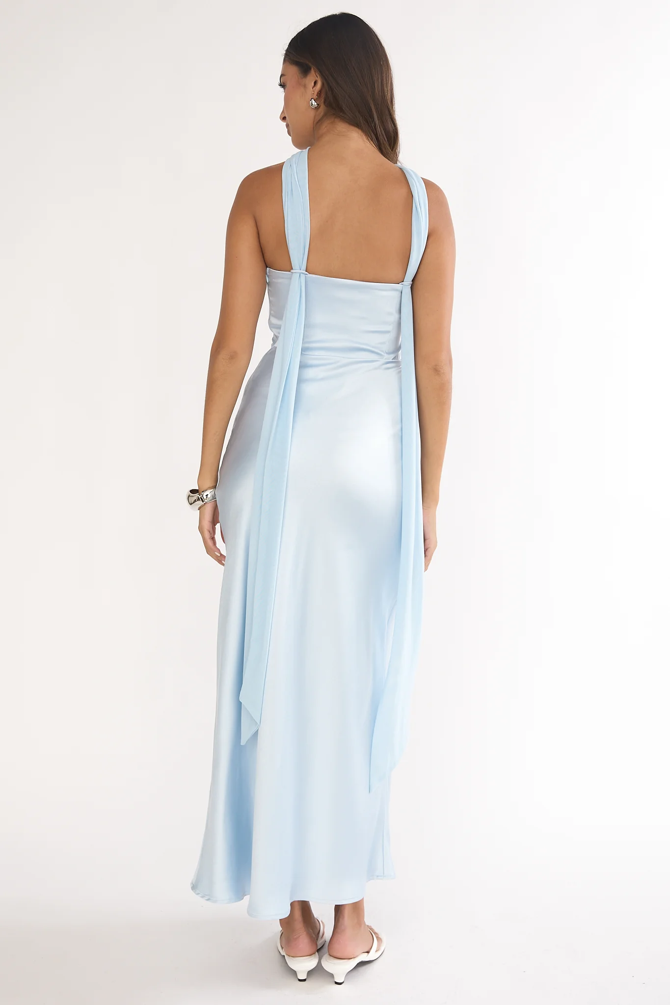 Lior Detachable Shoulder Maxi Dress Blue - Image 2
