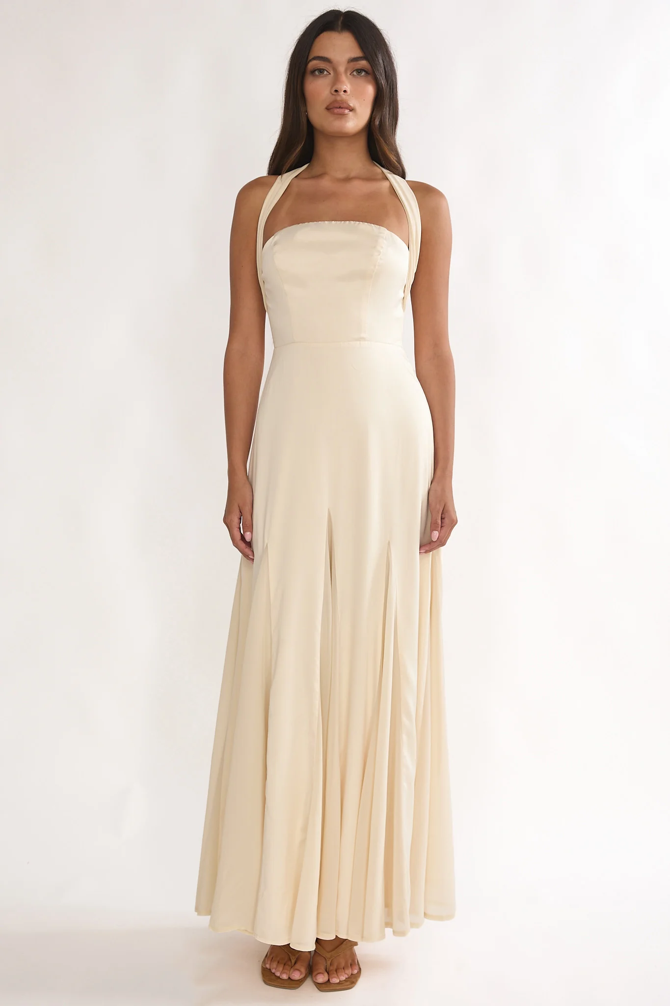 Loro Godet Hem Maxi Dress Butter - Image 2