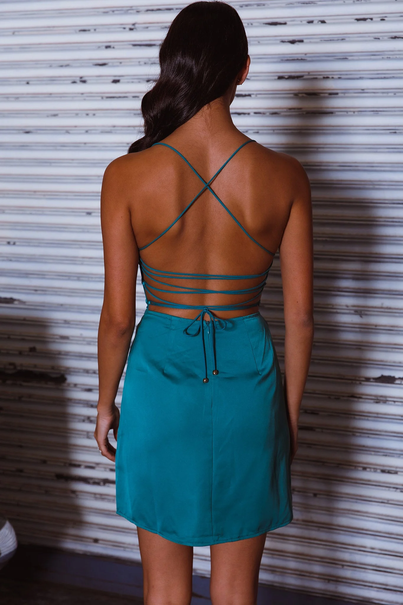Lost In A Dream Pintuck Bust Mini Dress Green - Image 7