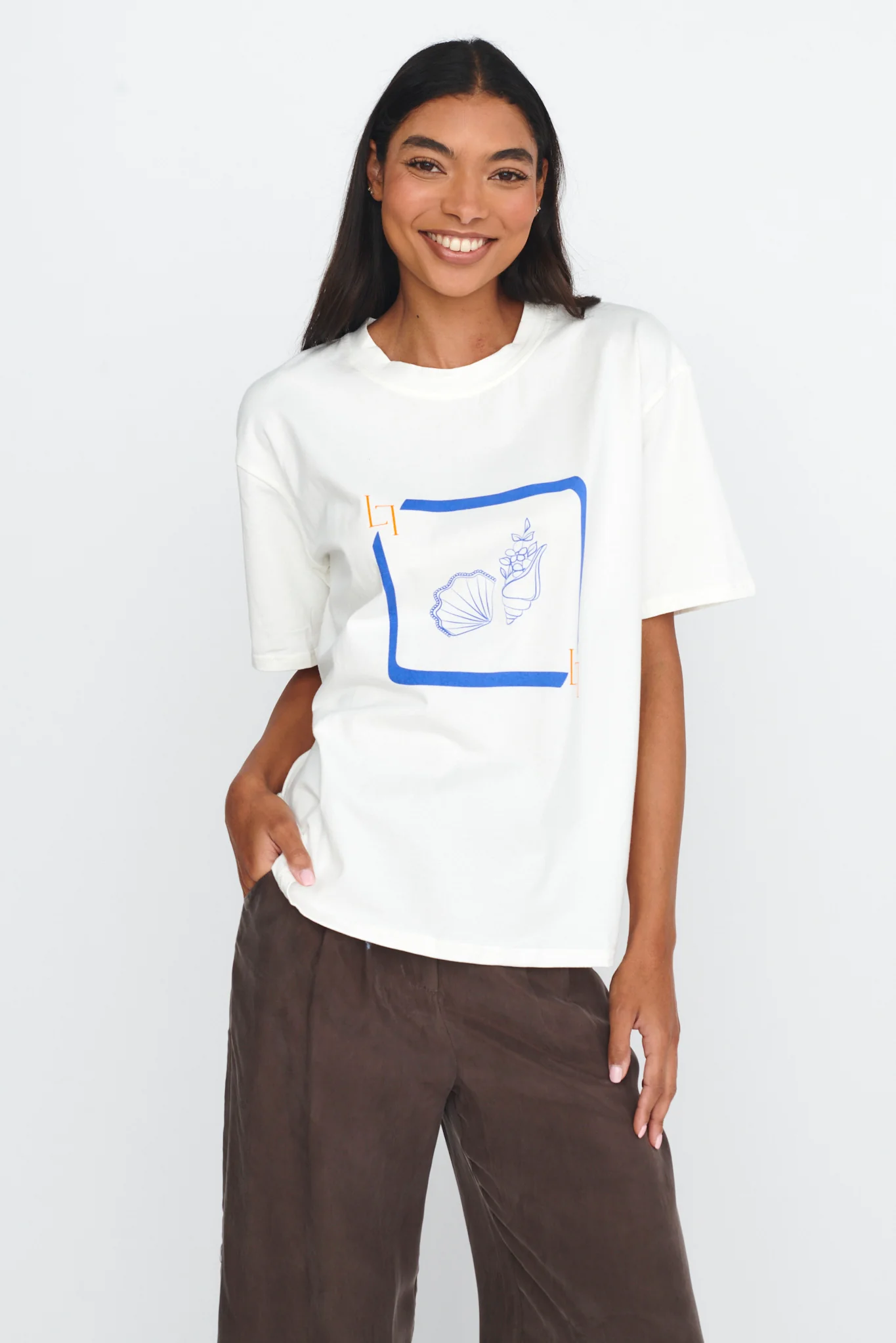 LOST IN LUNAR By The Sea Tee White - Image 4