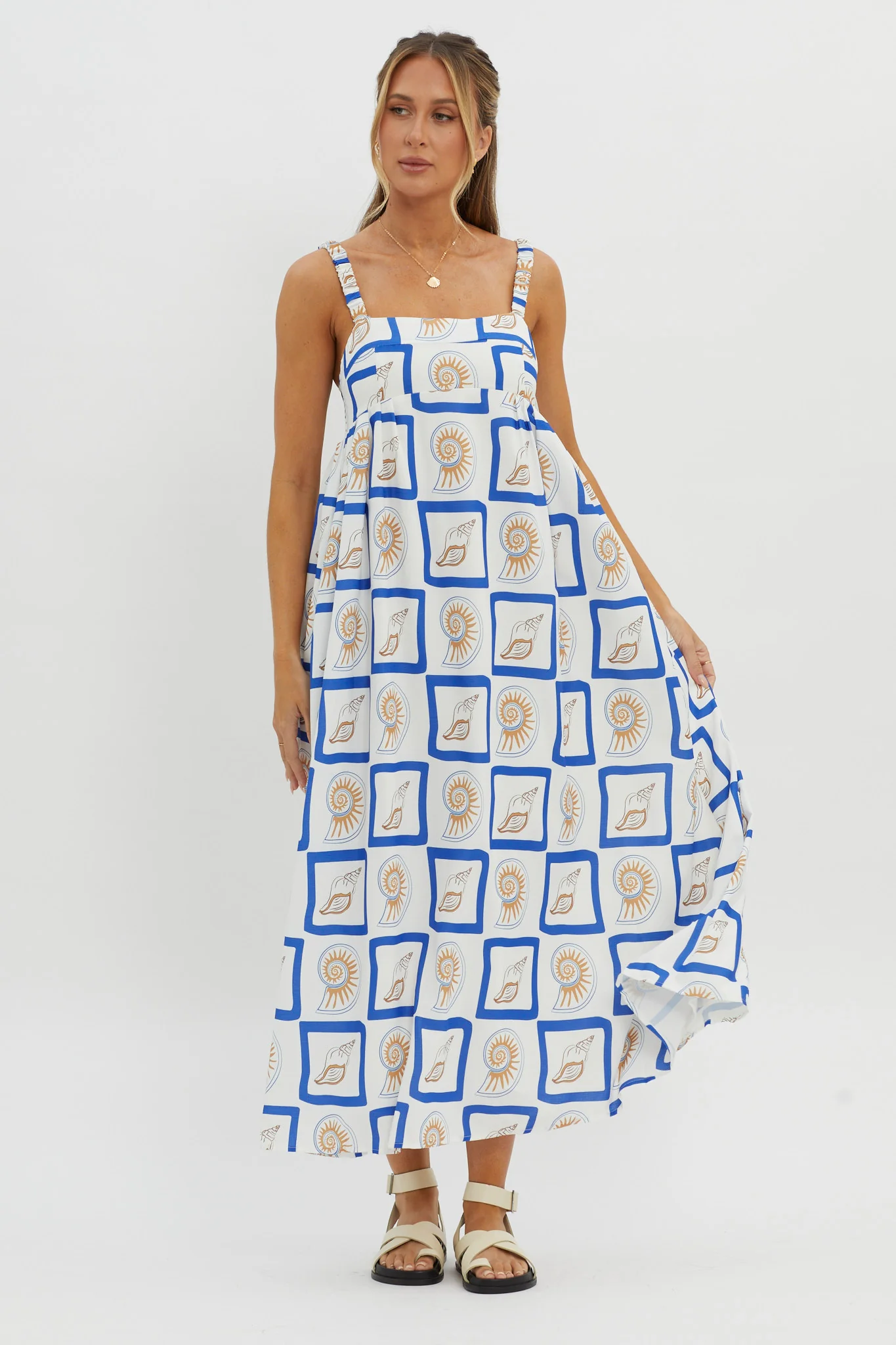LOST IN LUNAR Katie Maxi Dress Shell Print - Image 5