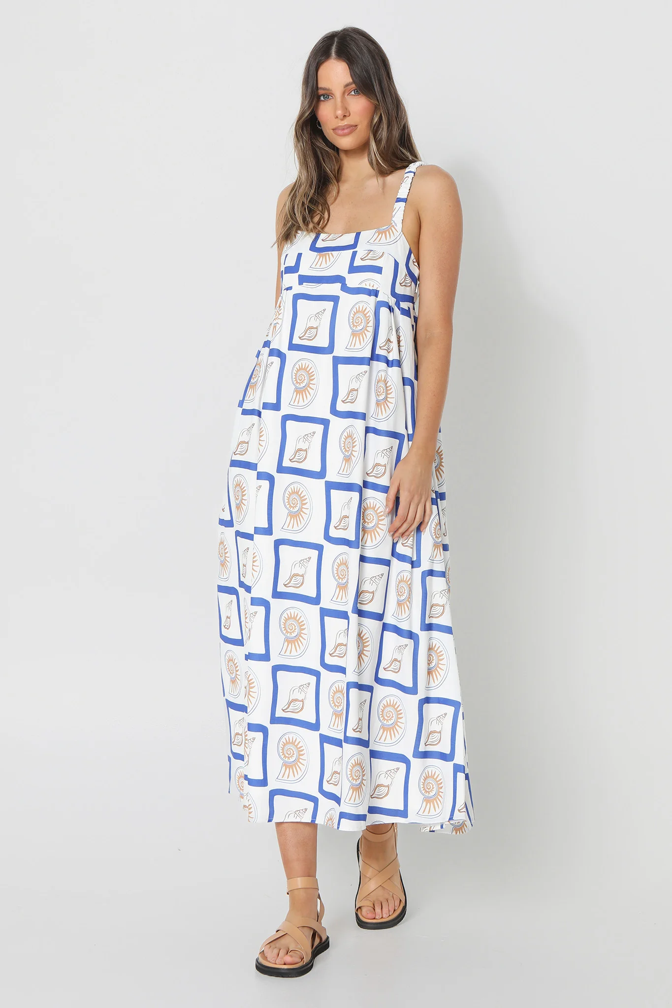 LOST IN LUNAR Katie Maxi Dress Shell Print - Image 6