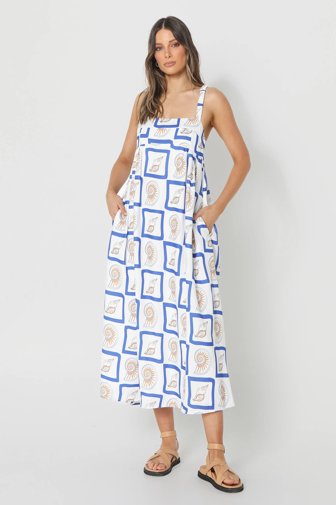 LOST IN LUNAR Katie Maxi Dress Shell Print - Image 7