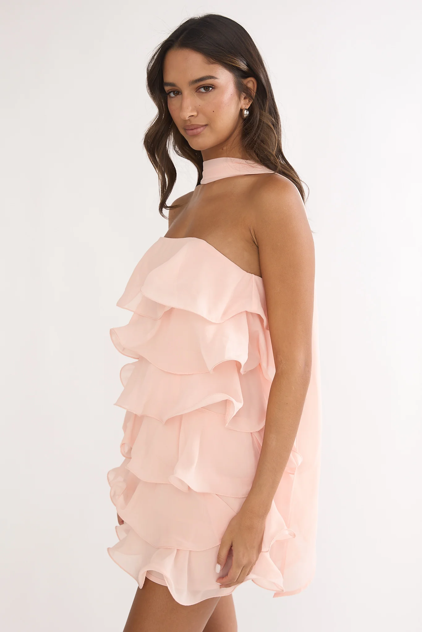Love Note Strapless Layered Mini Dress Pink - Image 6