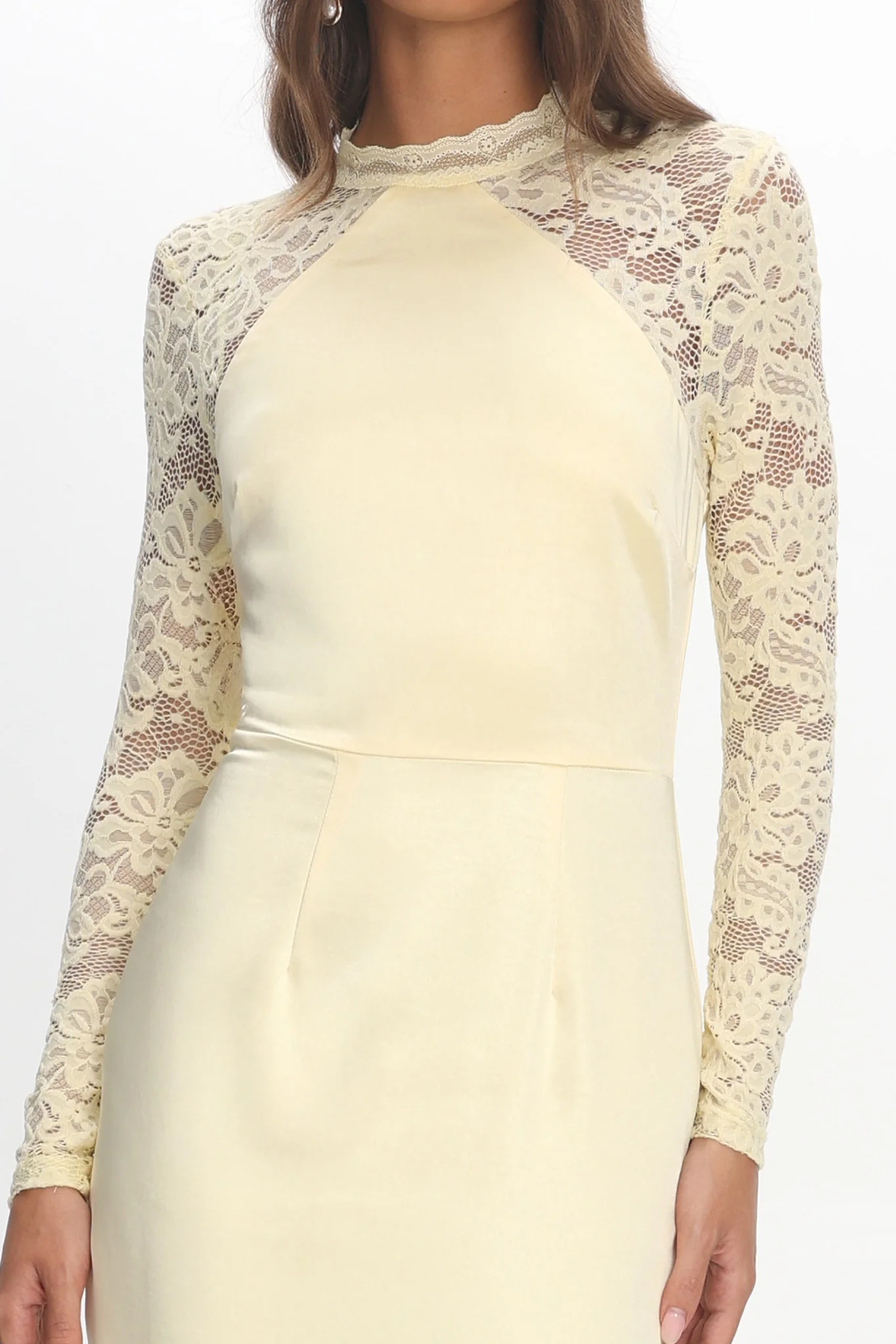 Lucha Lace Sleeve Maxi Dress Butter - Image 4