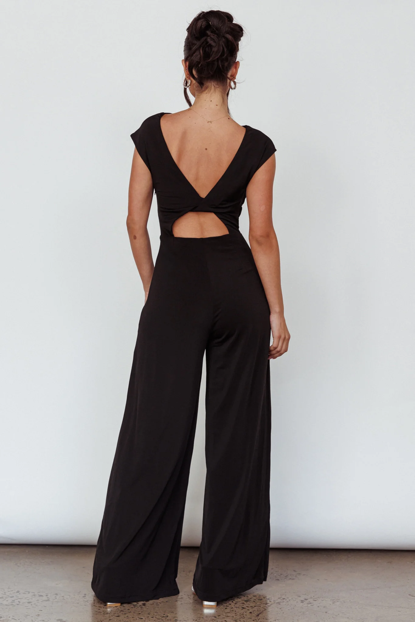 Lucinda Twist Back Jumpsuit Black - Image 2