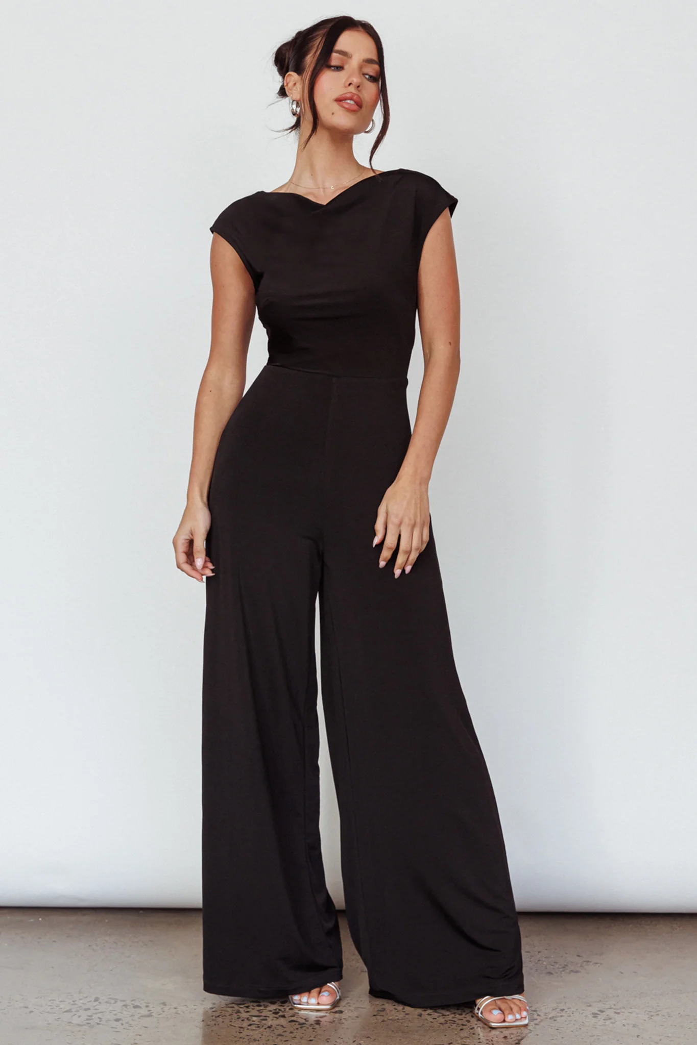 Lucinda Twist Back Jumpsuit Black - Image 3