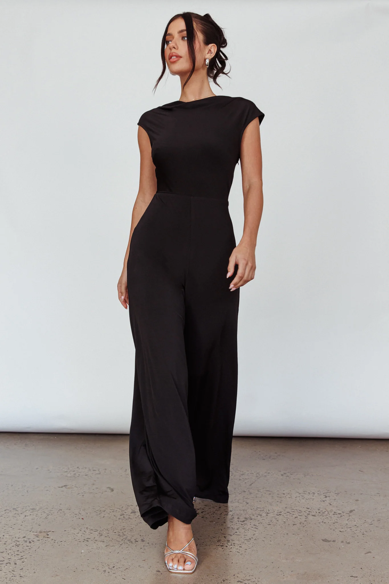 Lucinda Twist Back Jumpsuit Black - Image 5