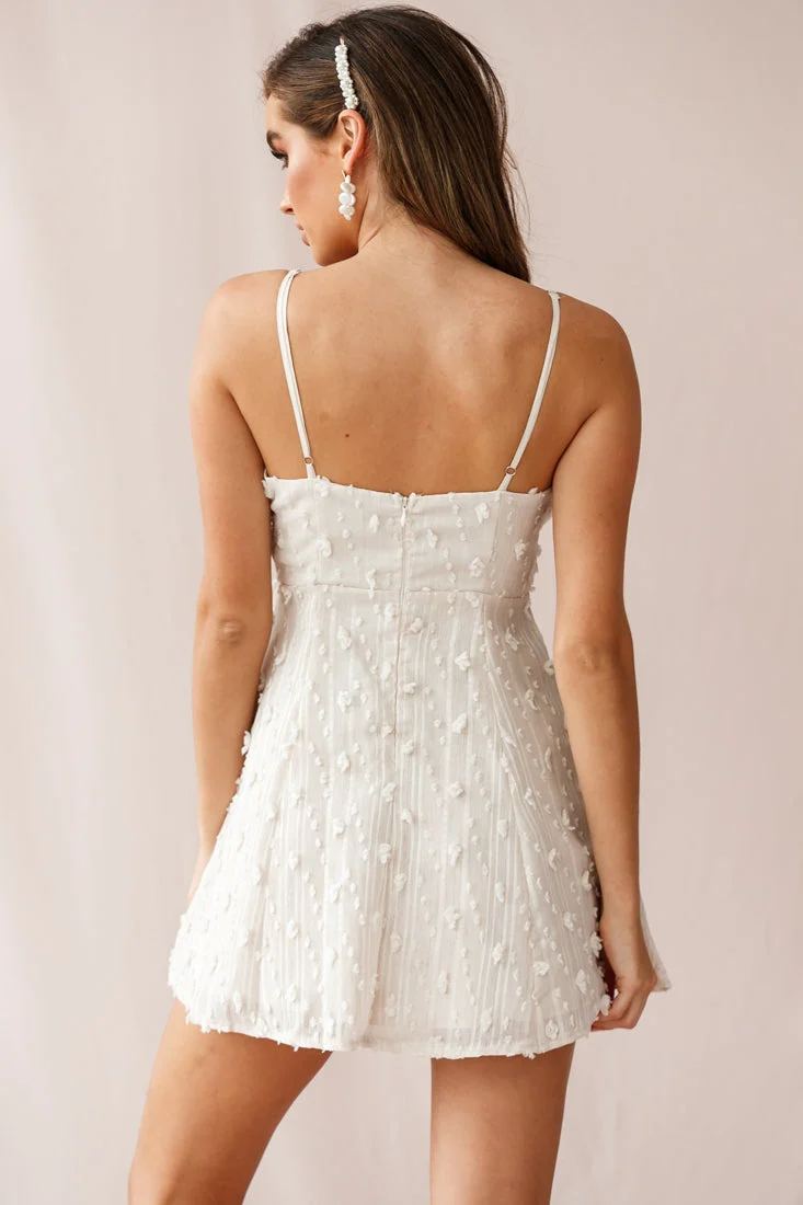 Lullaby Surplice Neckline Embellished Dress Beige - Image 3
