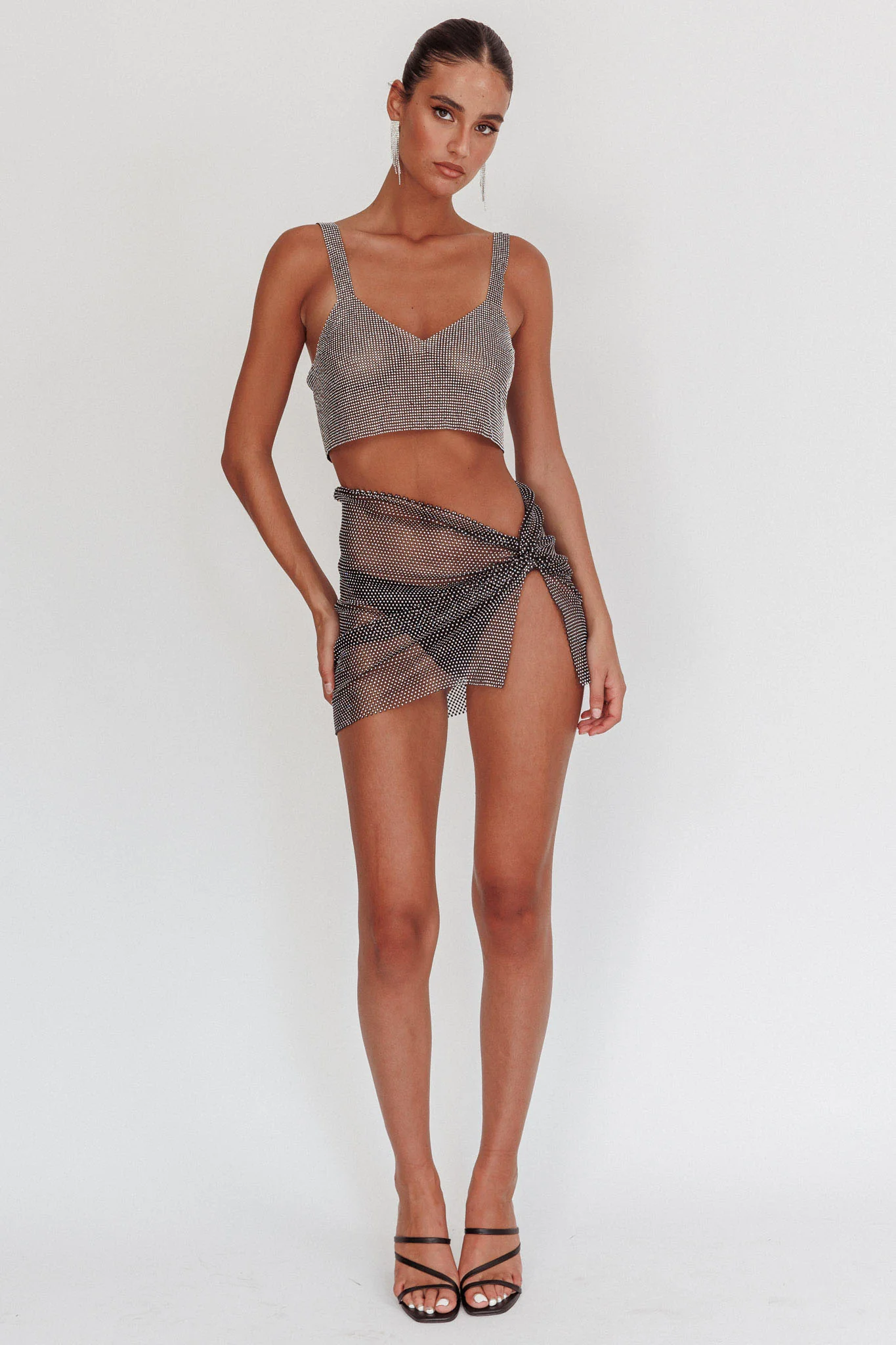Lumina Diamante Crop Top Black - Image 4