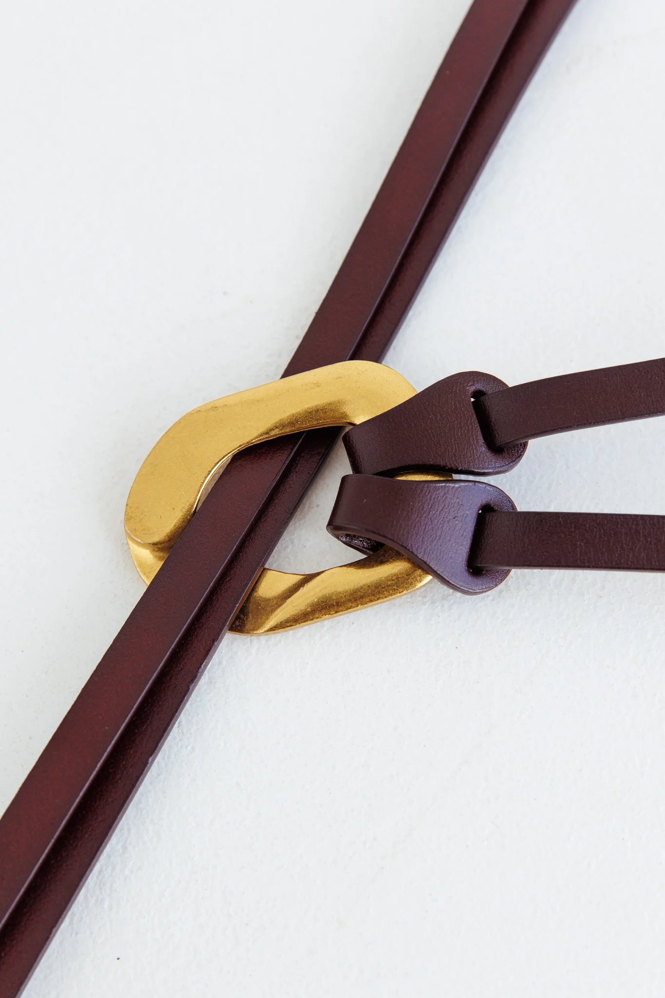 Lyan Gold Buckle Belt Brown - Image 2