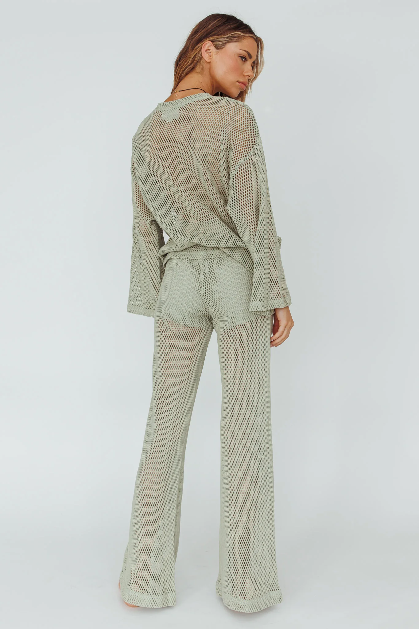 Mahina Long Net Pants Sage - Image 3