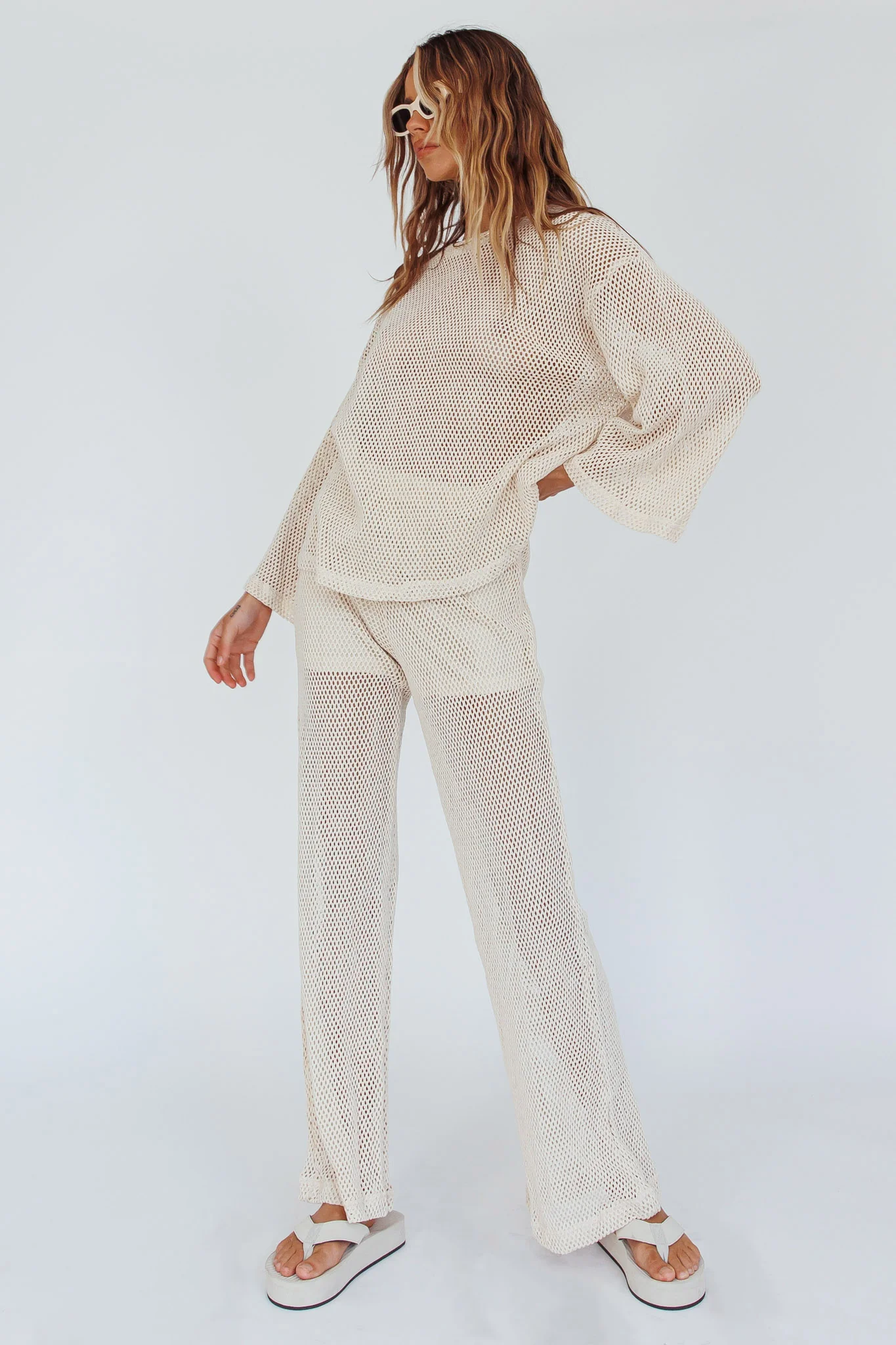 Mahina Long Net Pants Sand - Image 5