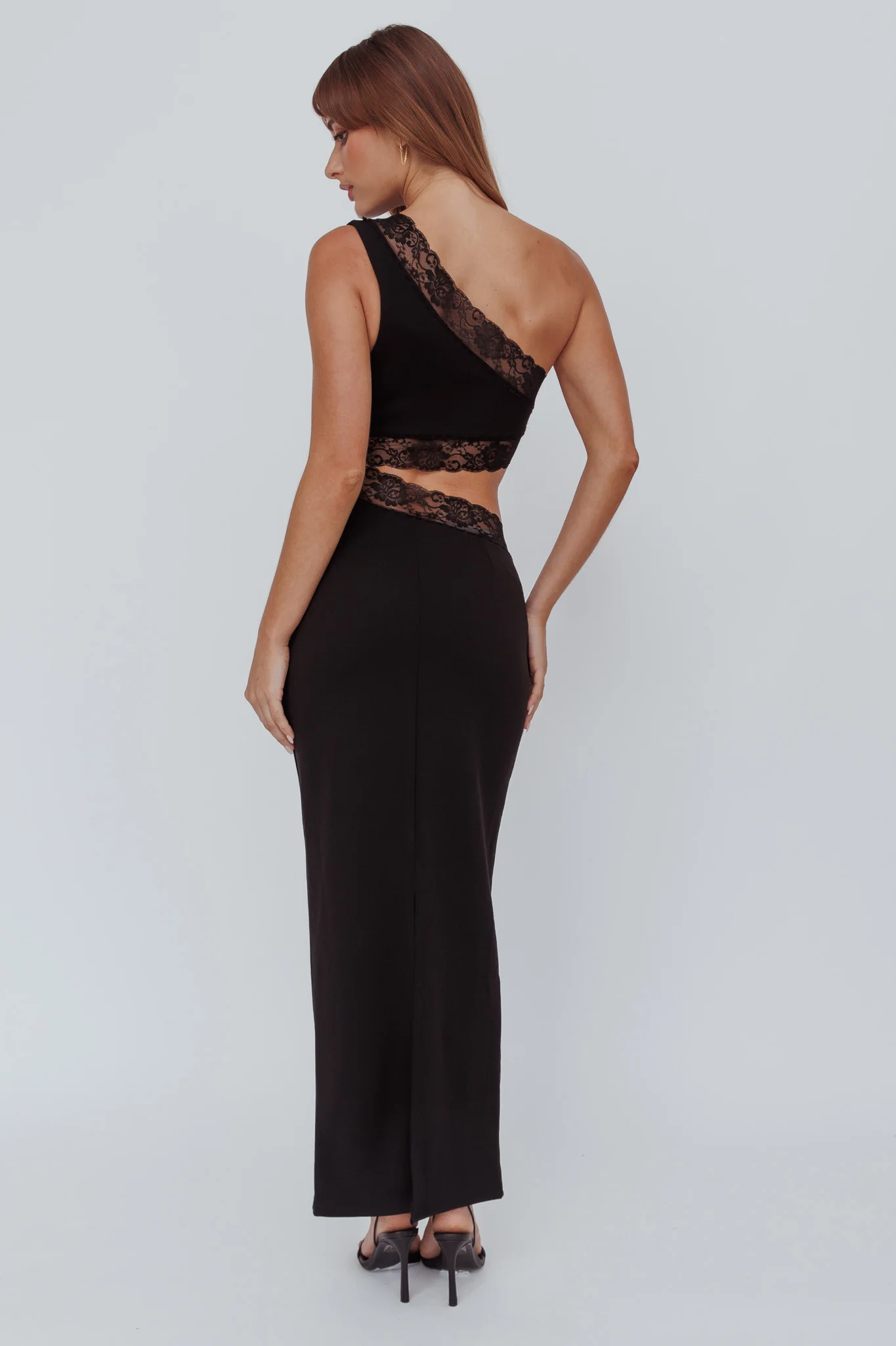 Mahli One-Shoulder Cut-Out Maxi Dress Black - Image 2