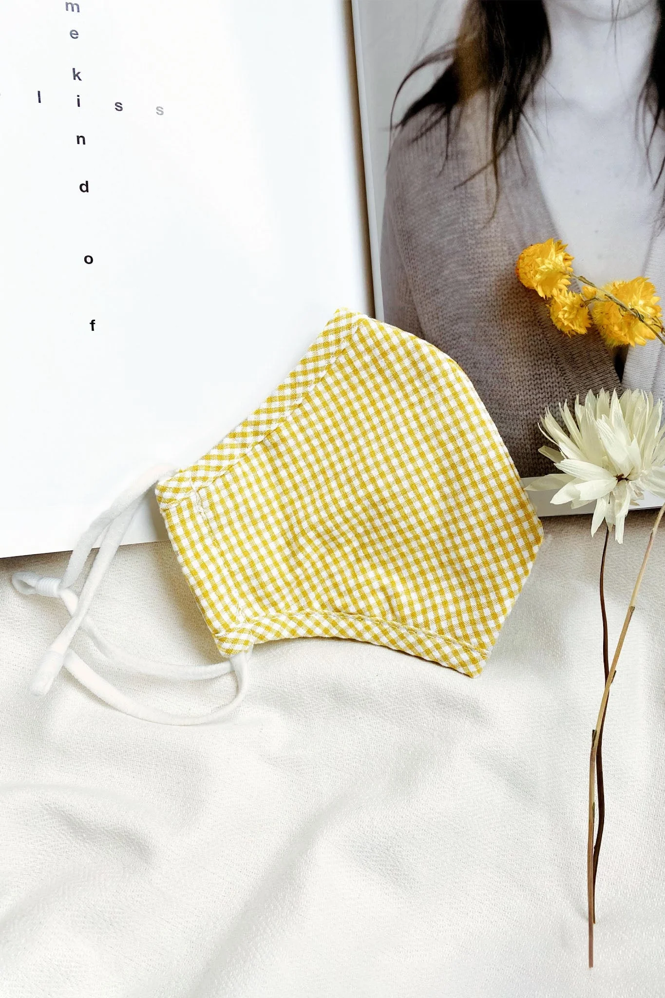 Maiden Mask Gingham Yellow - Image 2