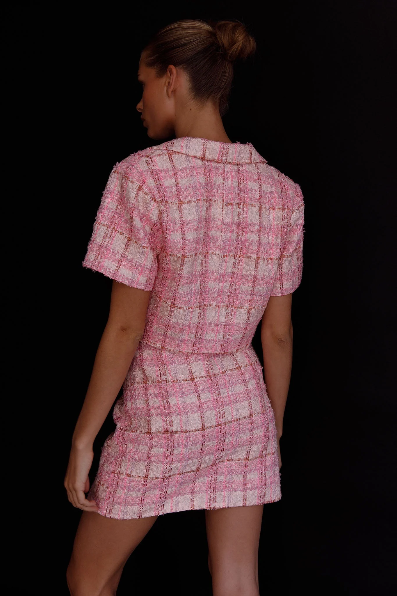 Main Character Crop Top & Skirt Set Pink Multi - Image 3