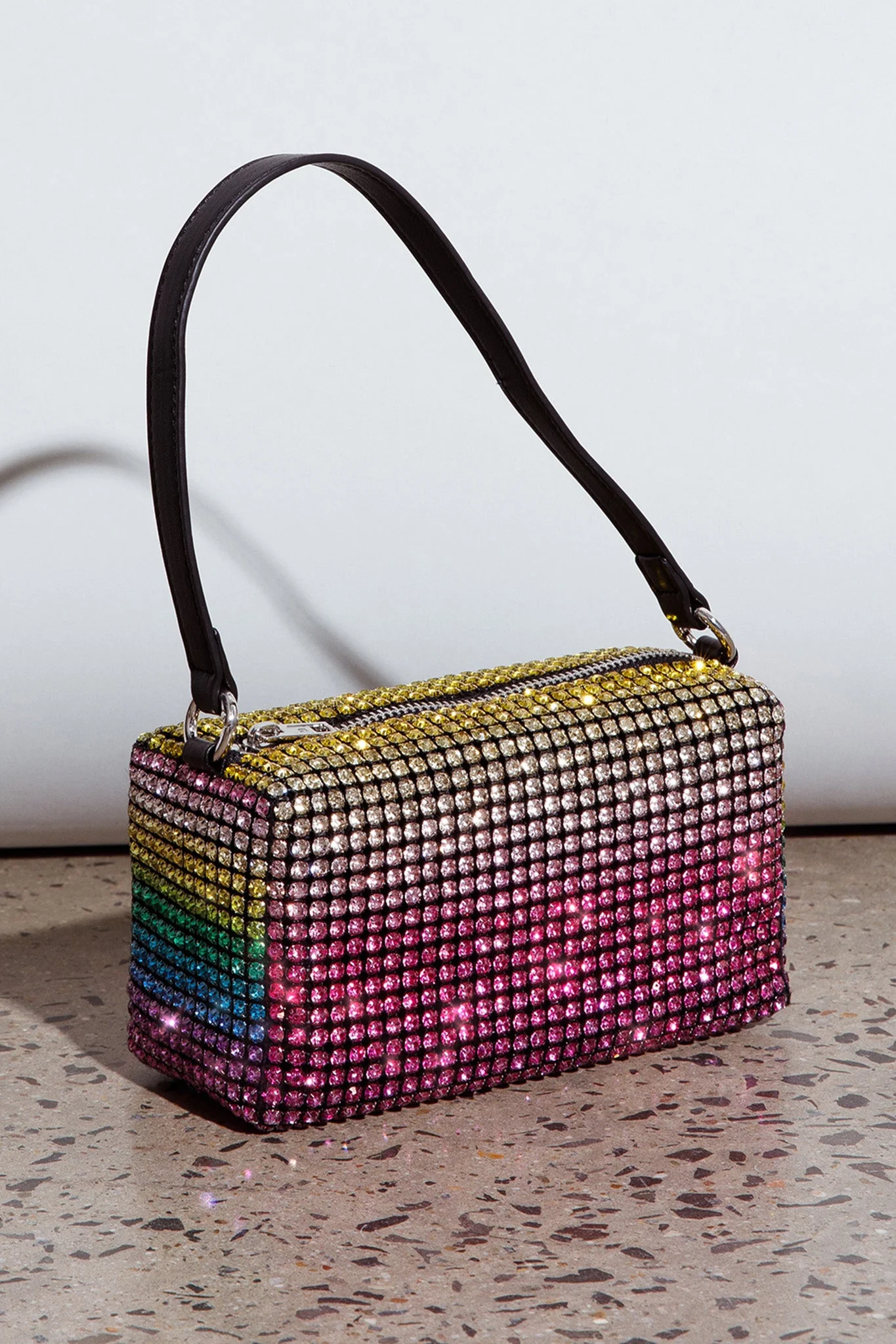Mara Crystal Rectangular Bag Green Multi - Image 4
