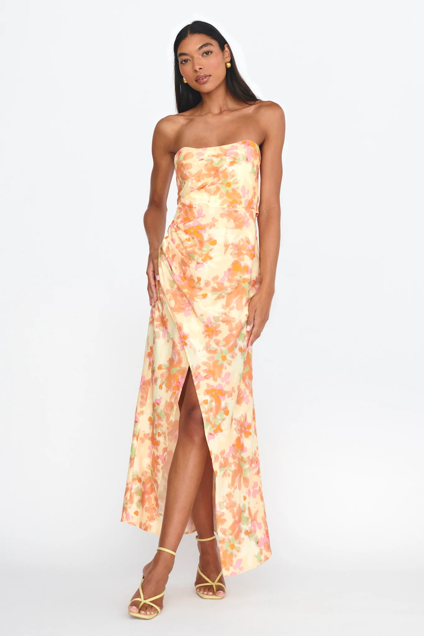 Marianna Twist Back Maxi Dress Orange - Image 5