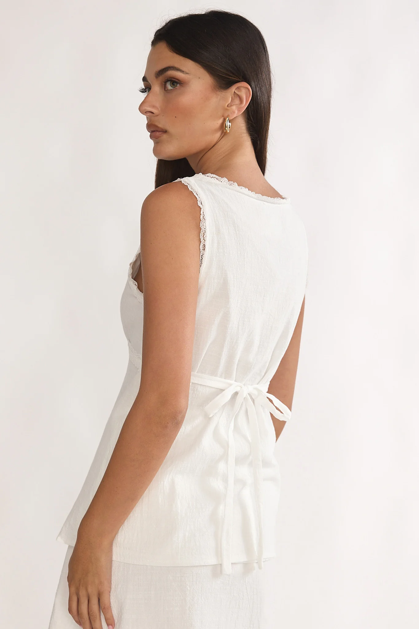 Maribelis Button Front Top White - Image 4