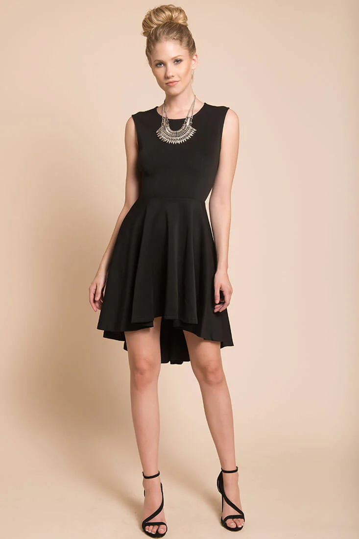 Maya Closed Back Dress Black - Image 2