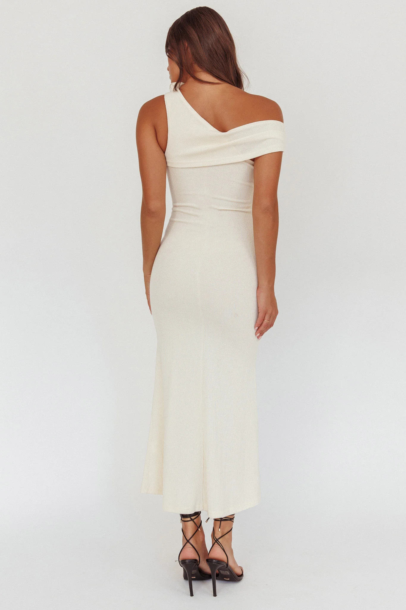 Mazon One-Shoulder Knit Maxi Dress Butter - Image 3