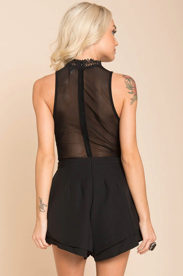 Meilani Collar Romper Black - Image 5