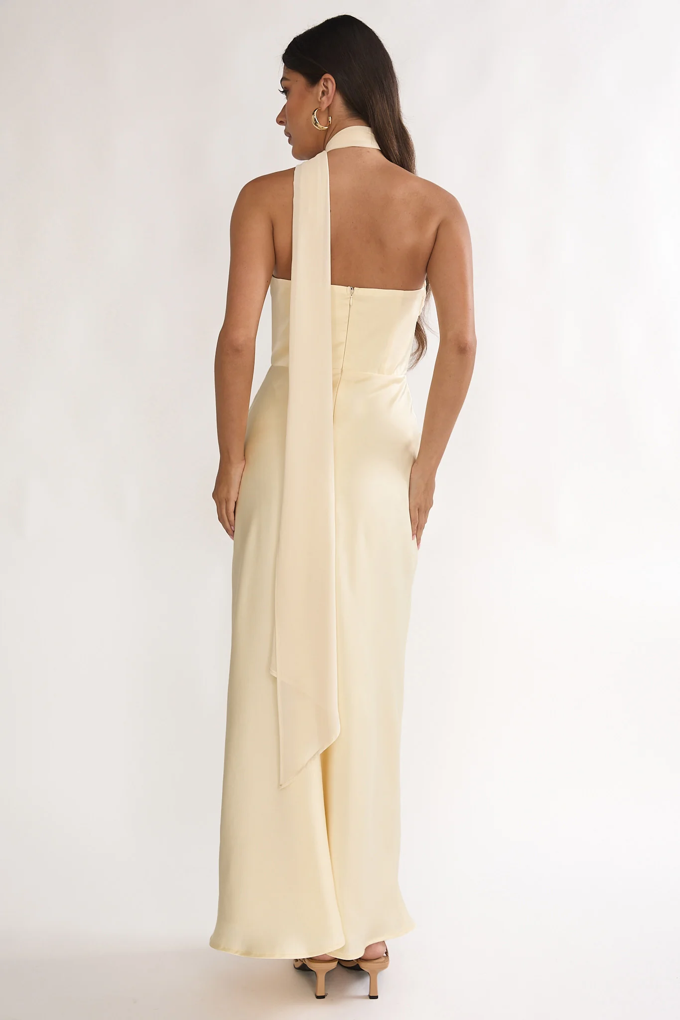 Merisalyn Strapless Scarf Maxi Dress Butter - Image 2