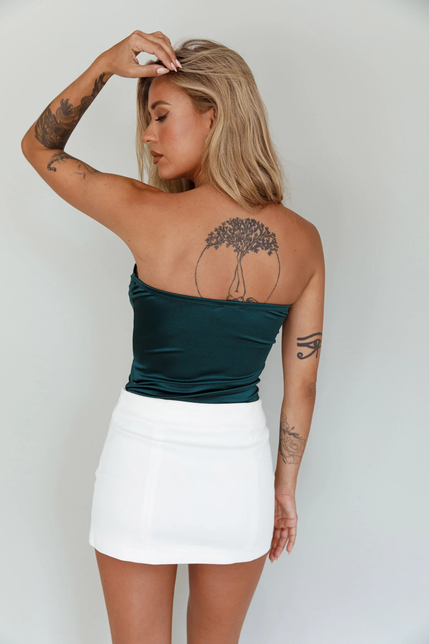 Minti Strapless Bodysuit Green - Image 2
