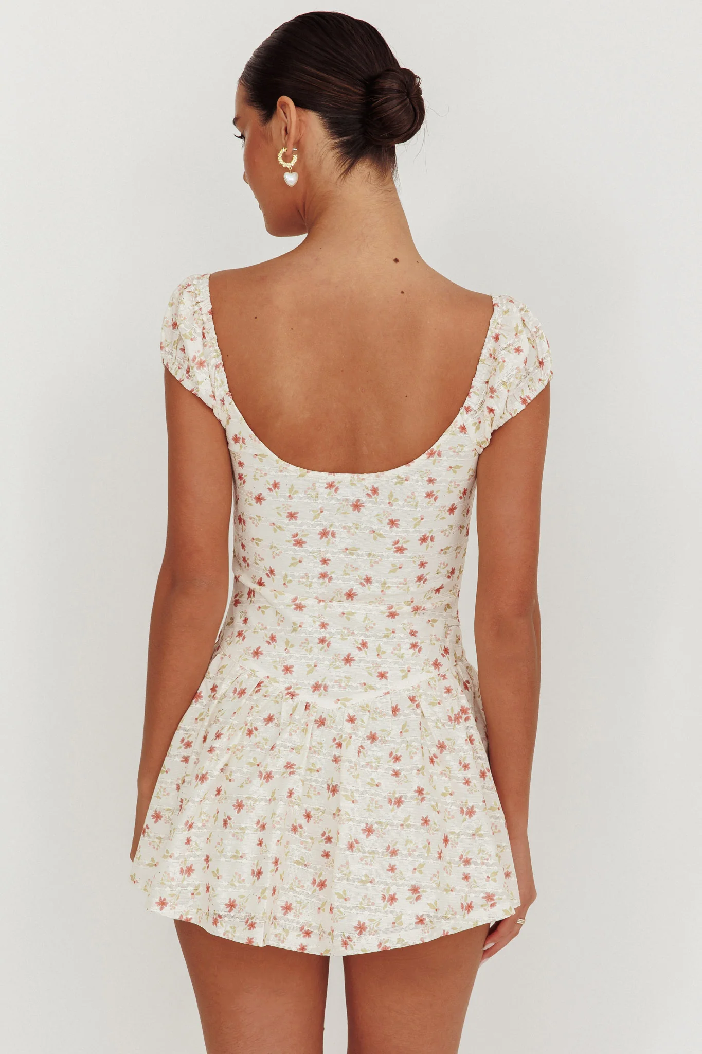 Mirela Cap Sleeve Lace Mini Dress Rose - Image 3