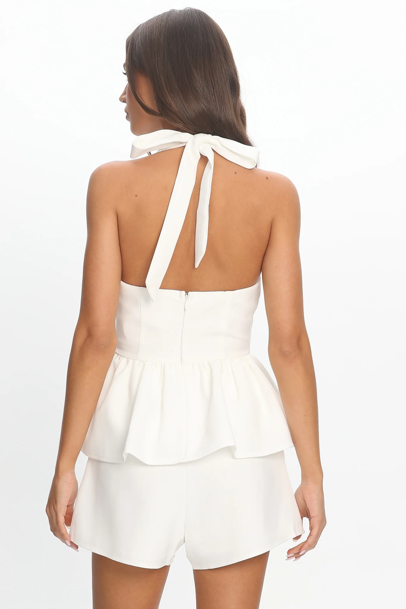 Molly Faux Pocket Shorts White - Image 3