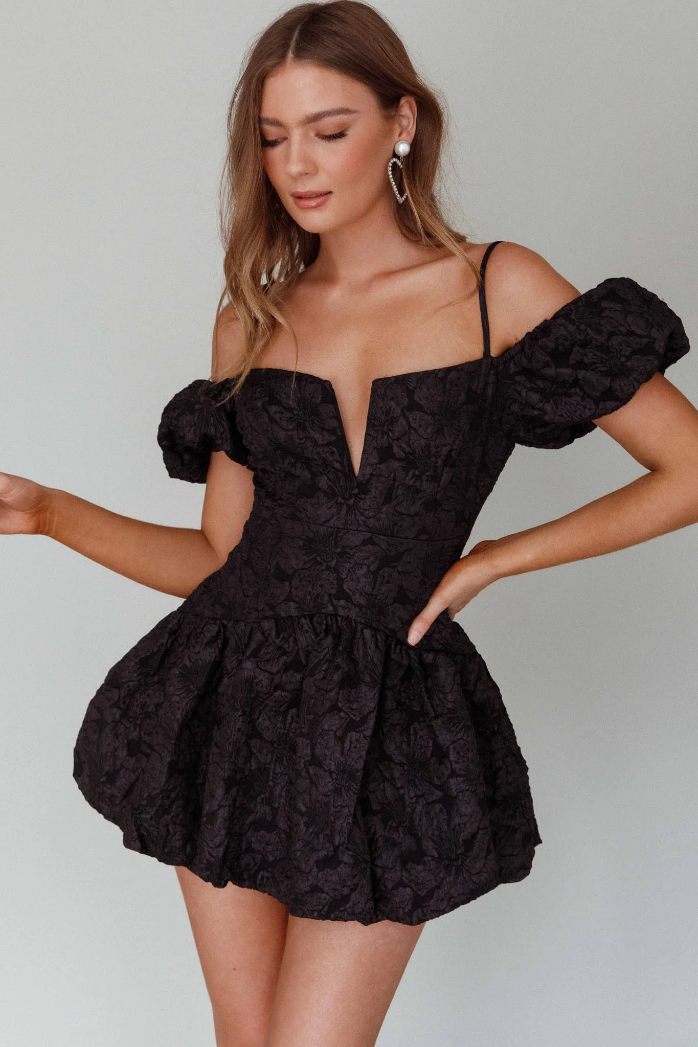Mon Bebe Drop Waist Mini Dress Black - Image 8