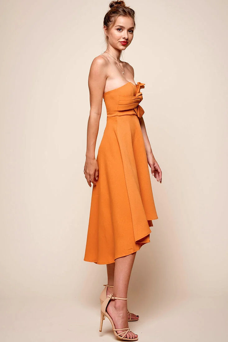 Monogram Strapless Midi Dress Mango - Image 2
