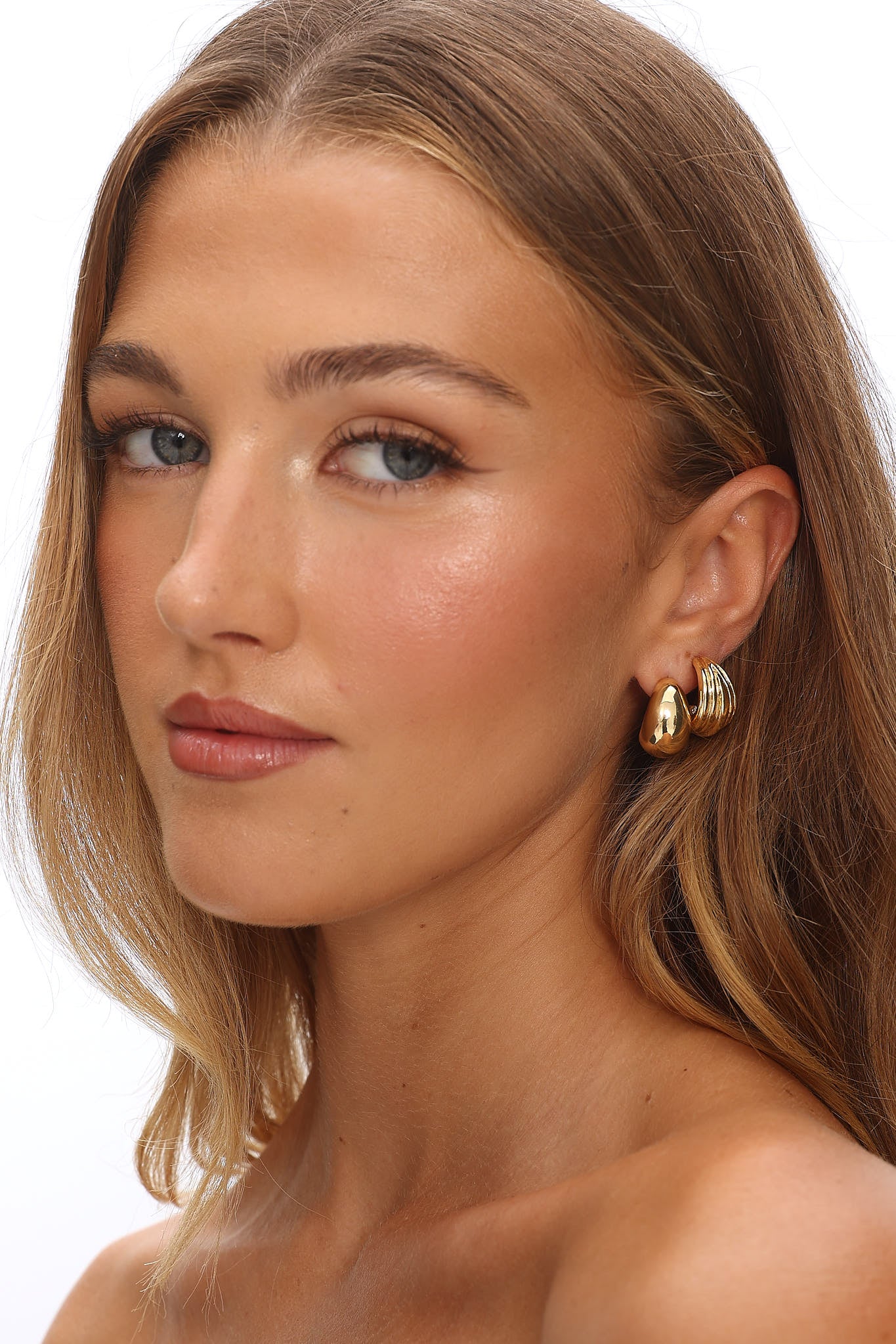 Monroe Stud Earring Set Gold - Image 2