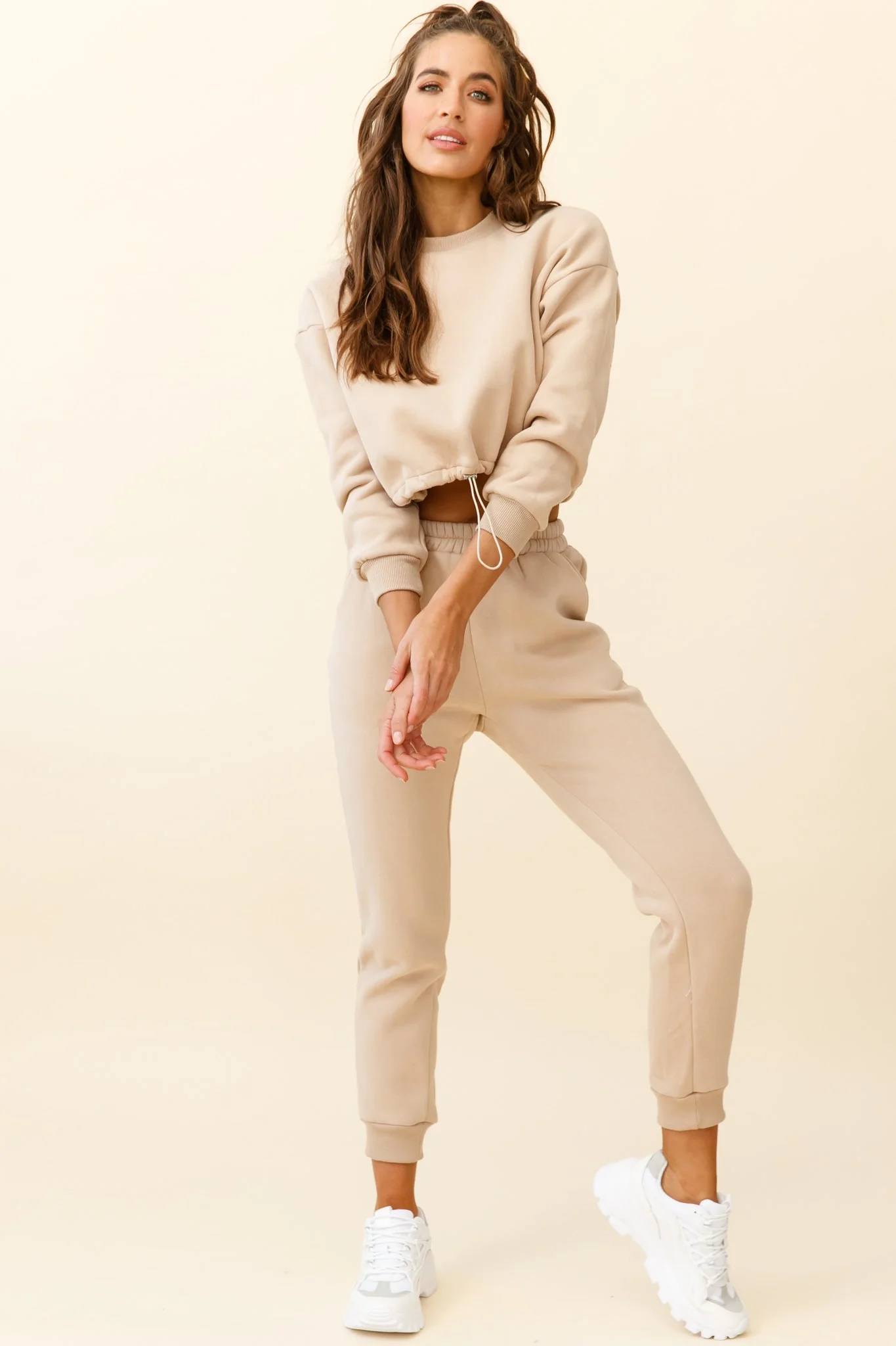 Monterey Elasticated Waist Jogger Pants Tan - Image 6