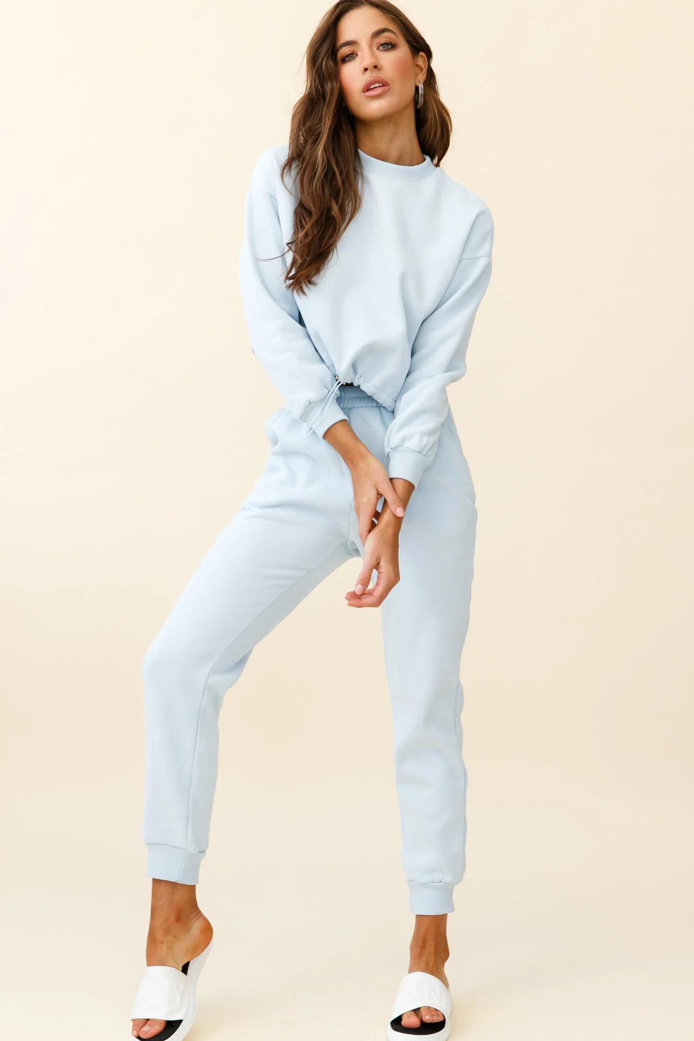 Monterey Long Sleeve Pull String Sweater Blue - Image 2
