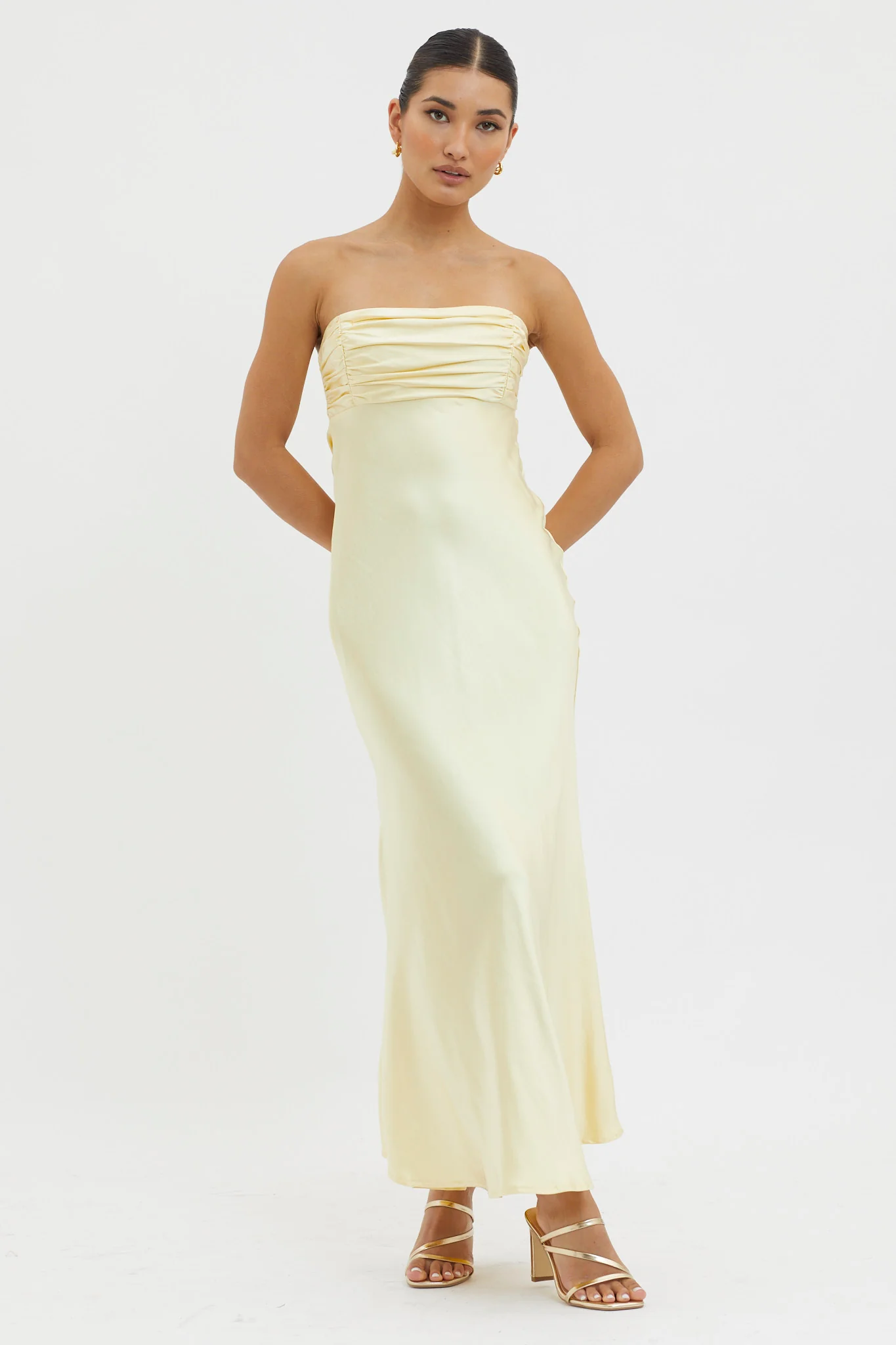 Moon Song Strapless Laced Back Dress Sun - Image 7