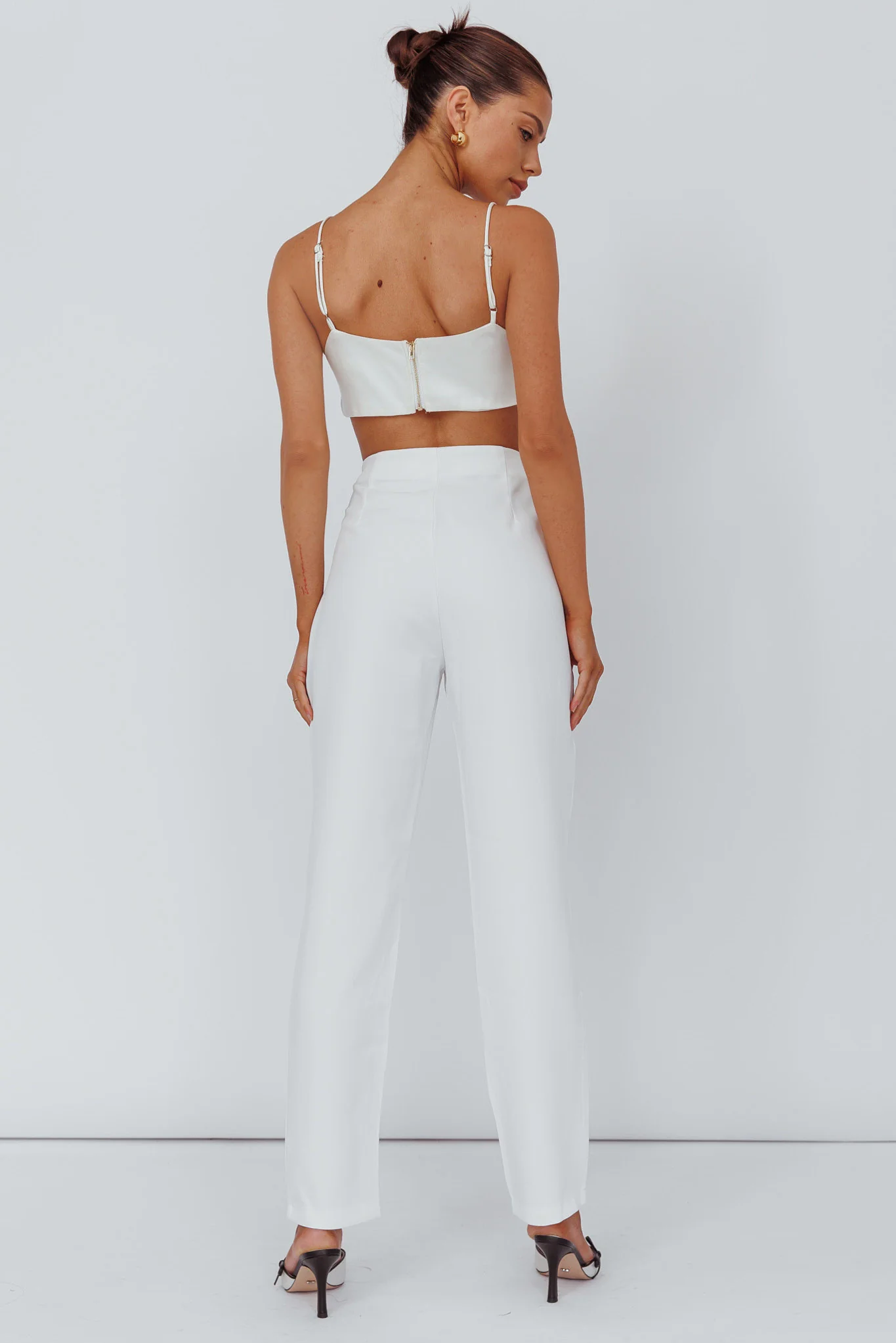 Moonlight Tango High Waist Pants White - Image 3