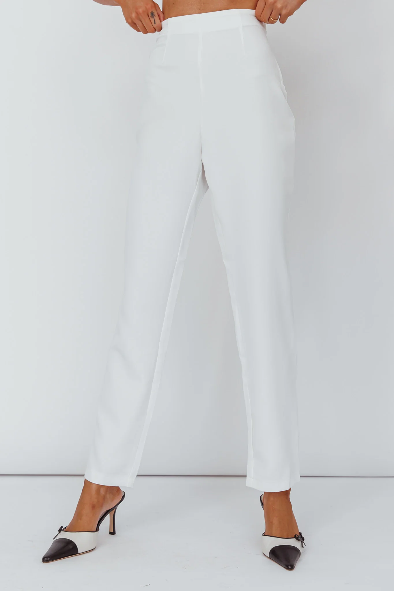 Moonlight Tango High Waist Pants White - Image 4