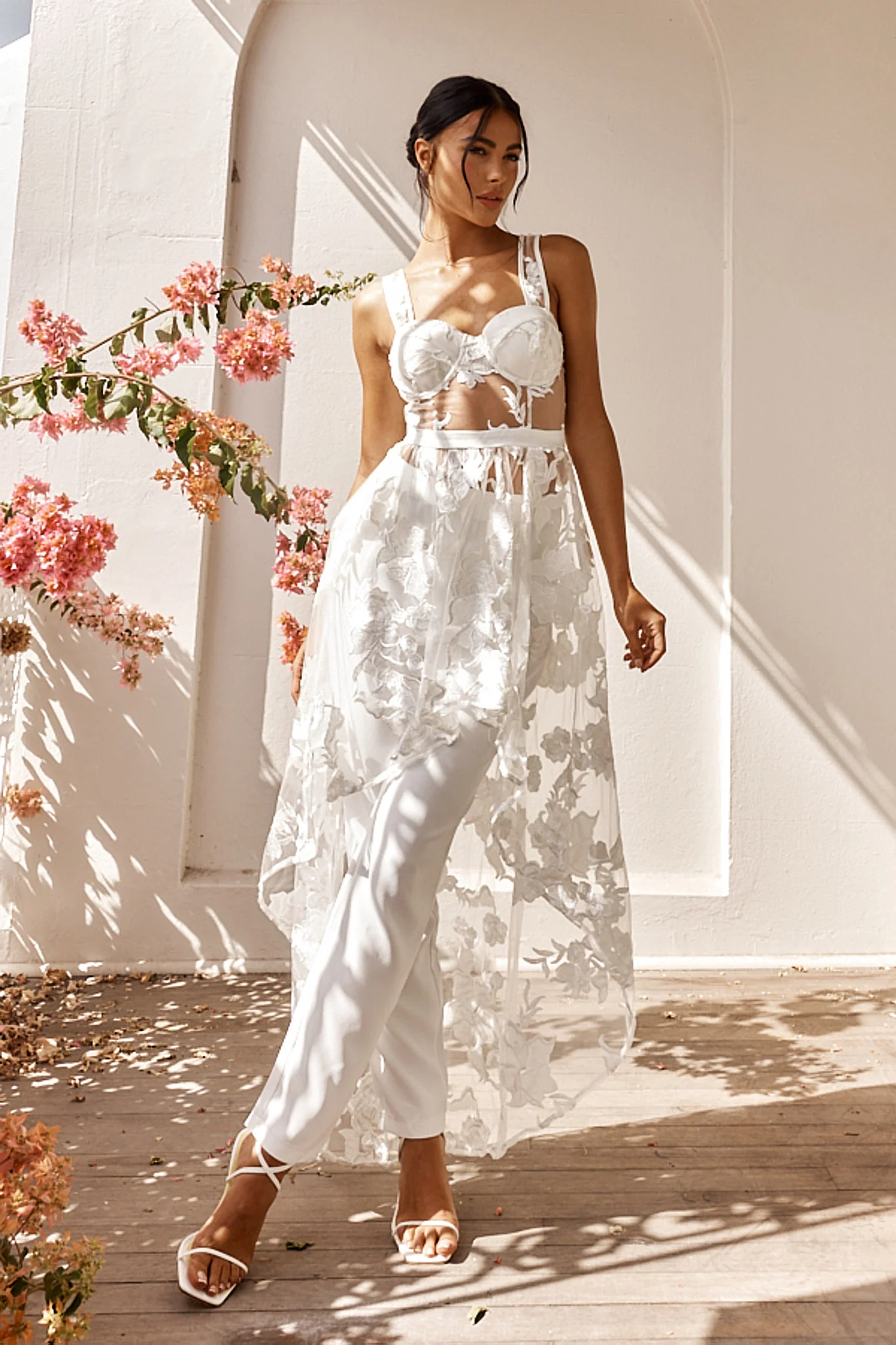 Moonlight Tango High Waist Pants White - Image 6