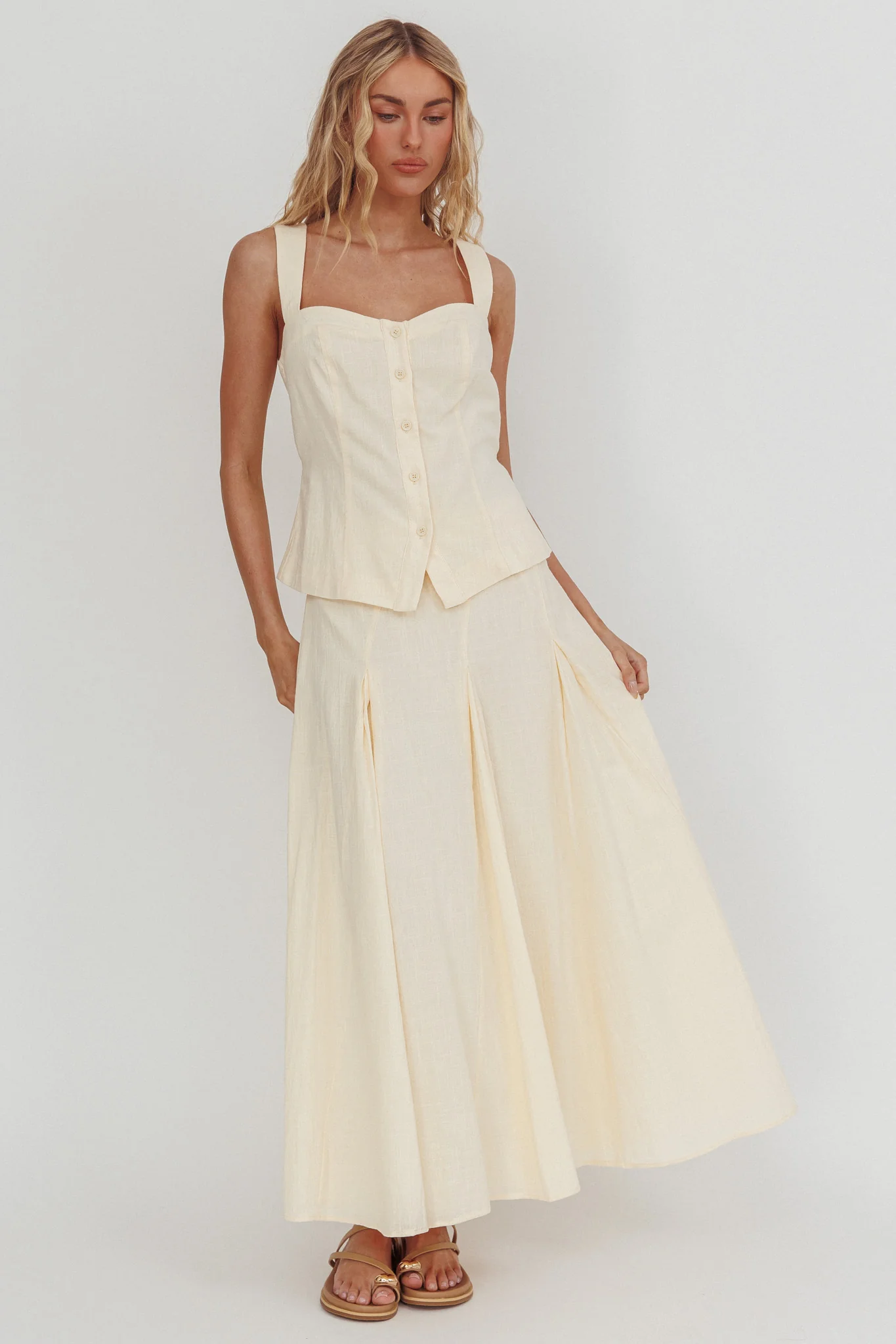 Morning Lights Button Up Top Cream - Image 4