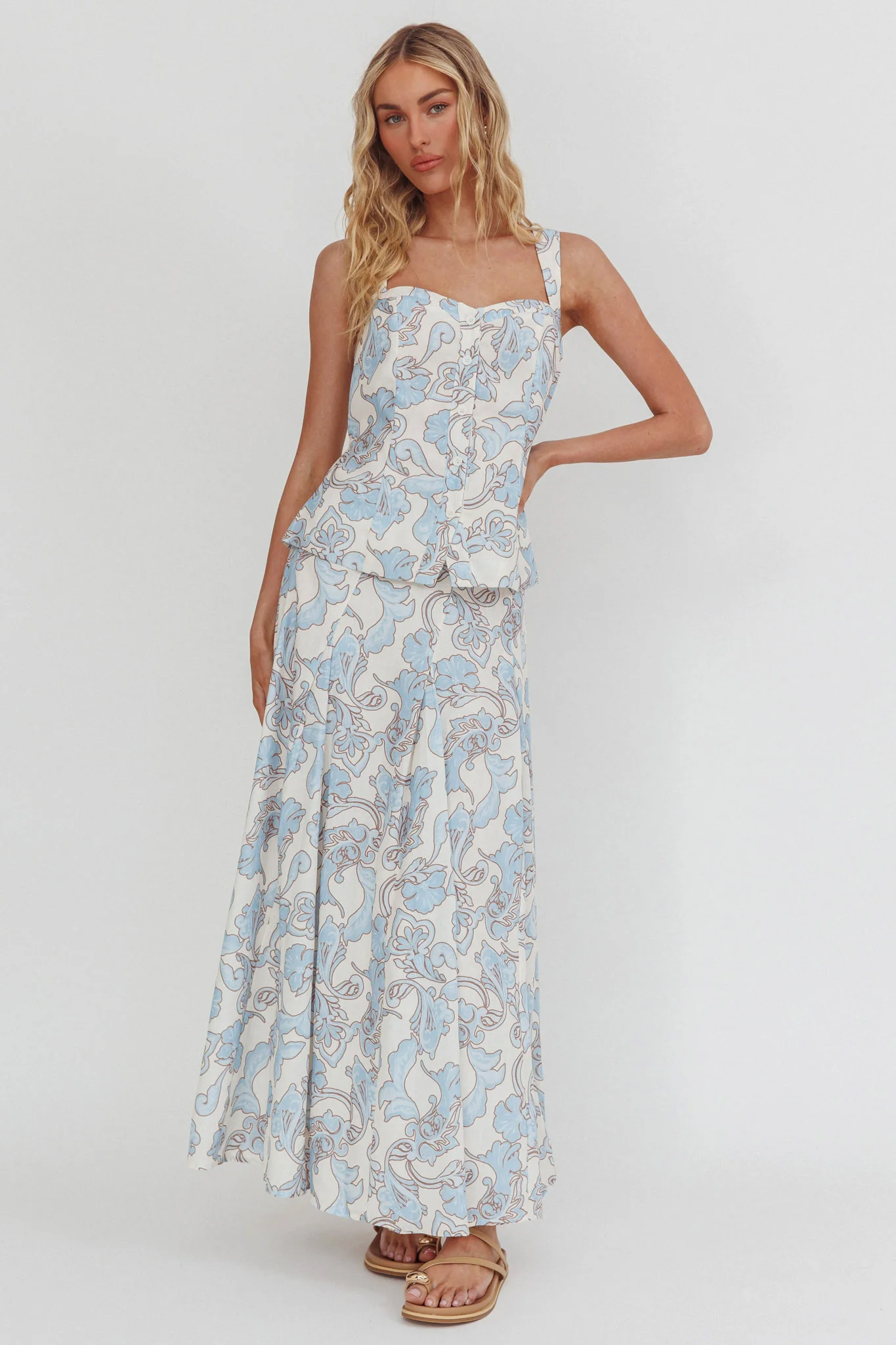 Morning Lights Button Up Top Paisley - Image 4