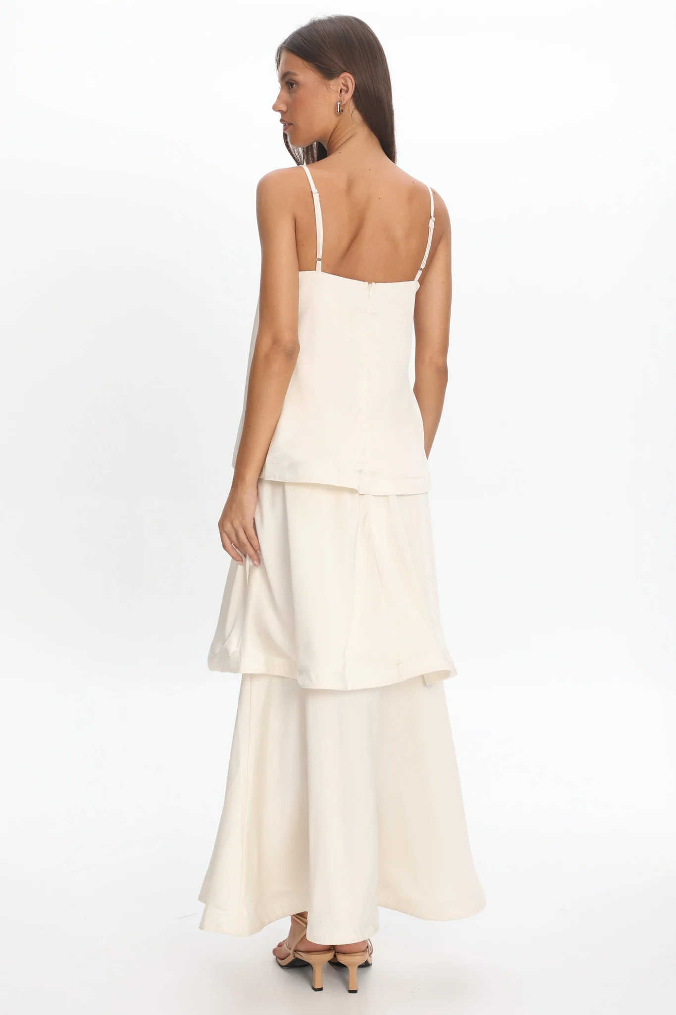 Morning Ray Layered Maxi Dress Ivory - Image 2