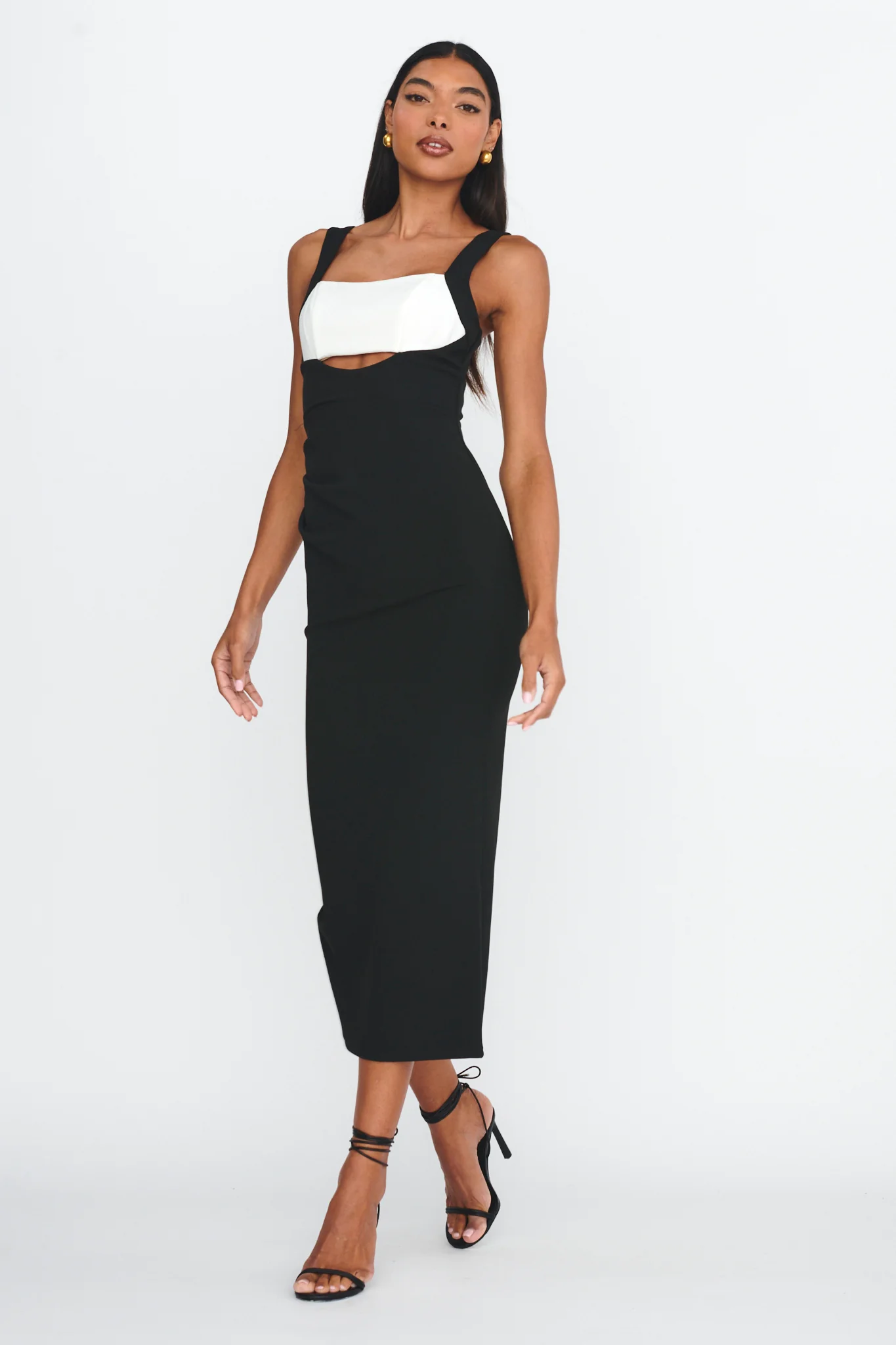 Move Maker Cut-Out Midi Dress Black - Image 5
