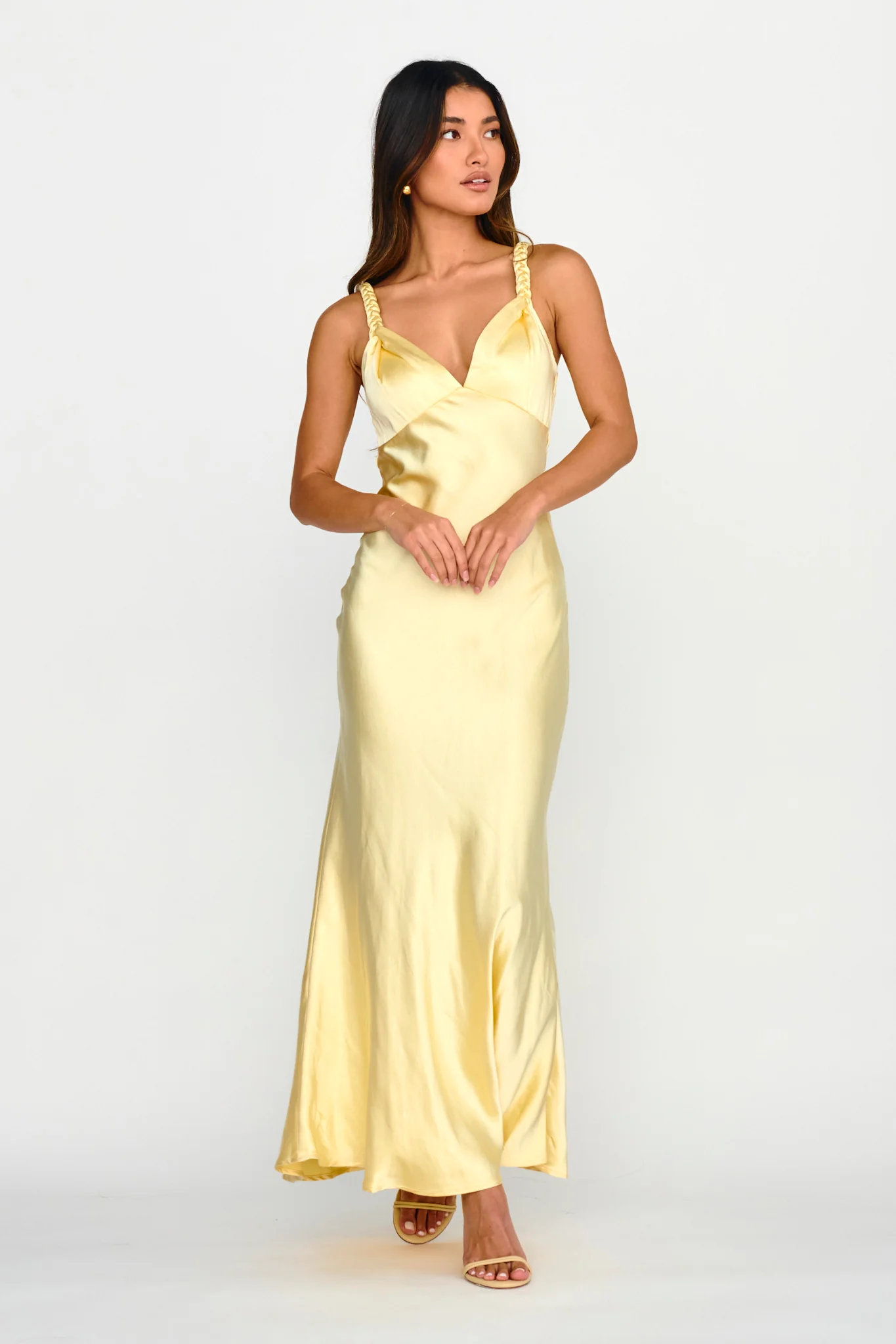 Muraya Braided Strap Maxi Dress Butter - Image 5